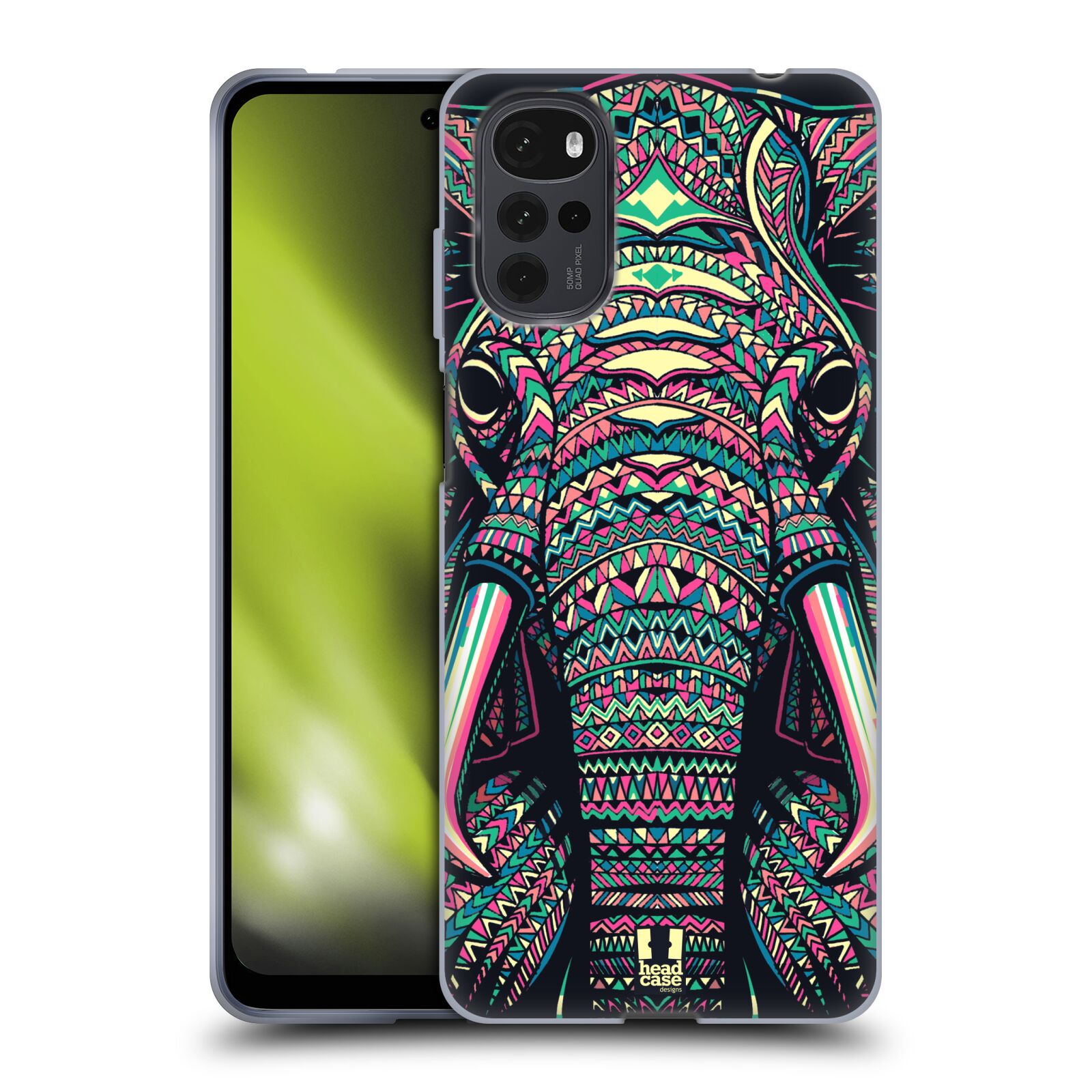 Silikonové pouzdro na mobil Motorola Moto G22 - Head Case - AZTEC SLON