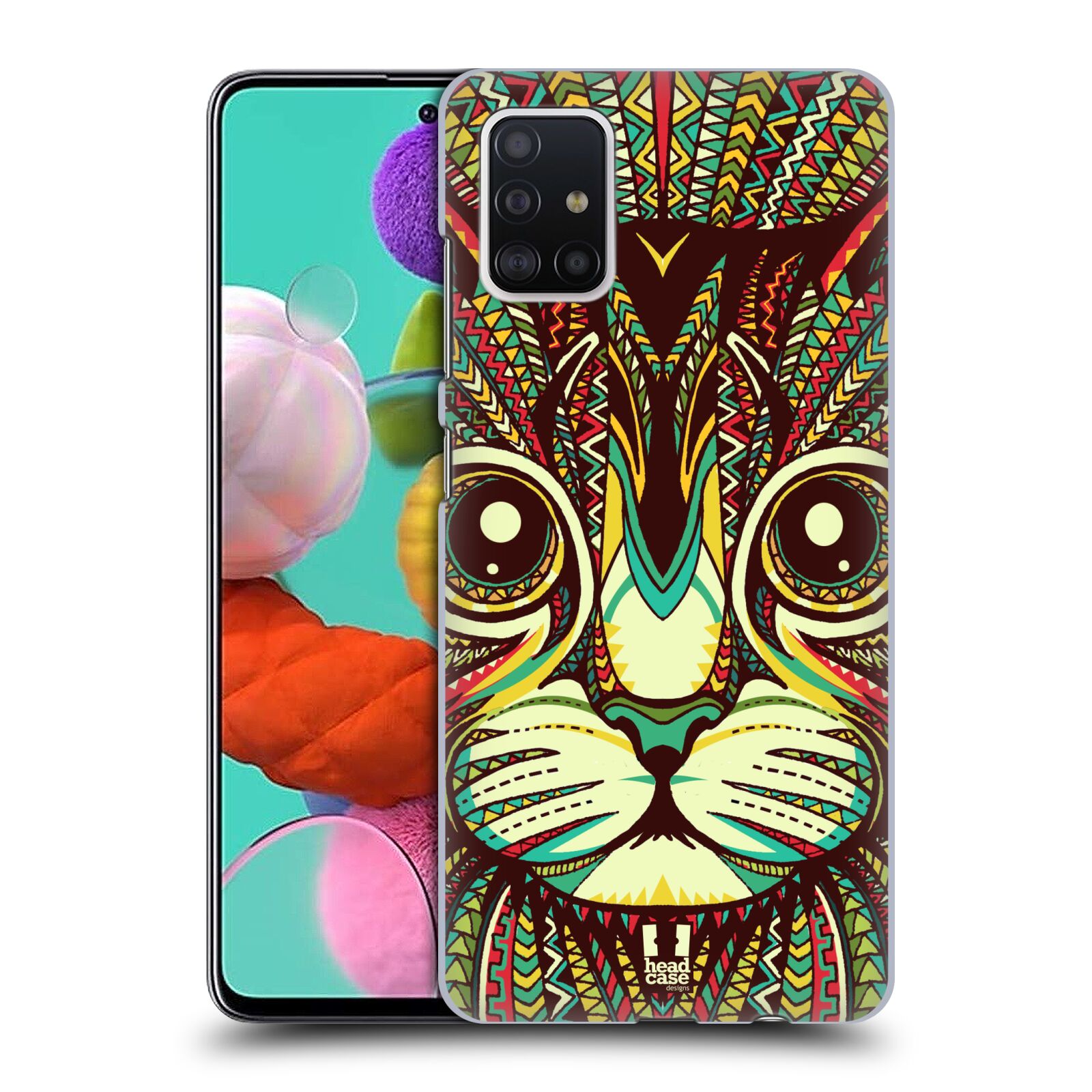 Plastové pouzdro na mobil Samsung Galaxy A51 - Head Case - AZTEC KOČKA