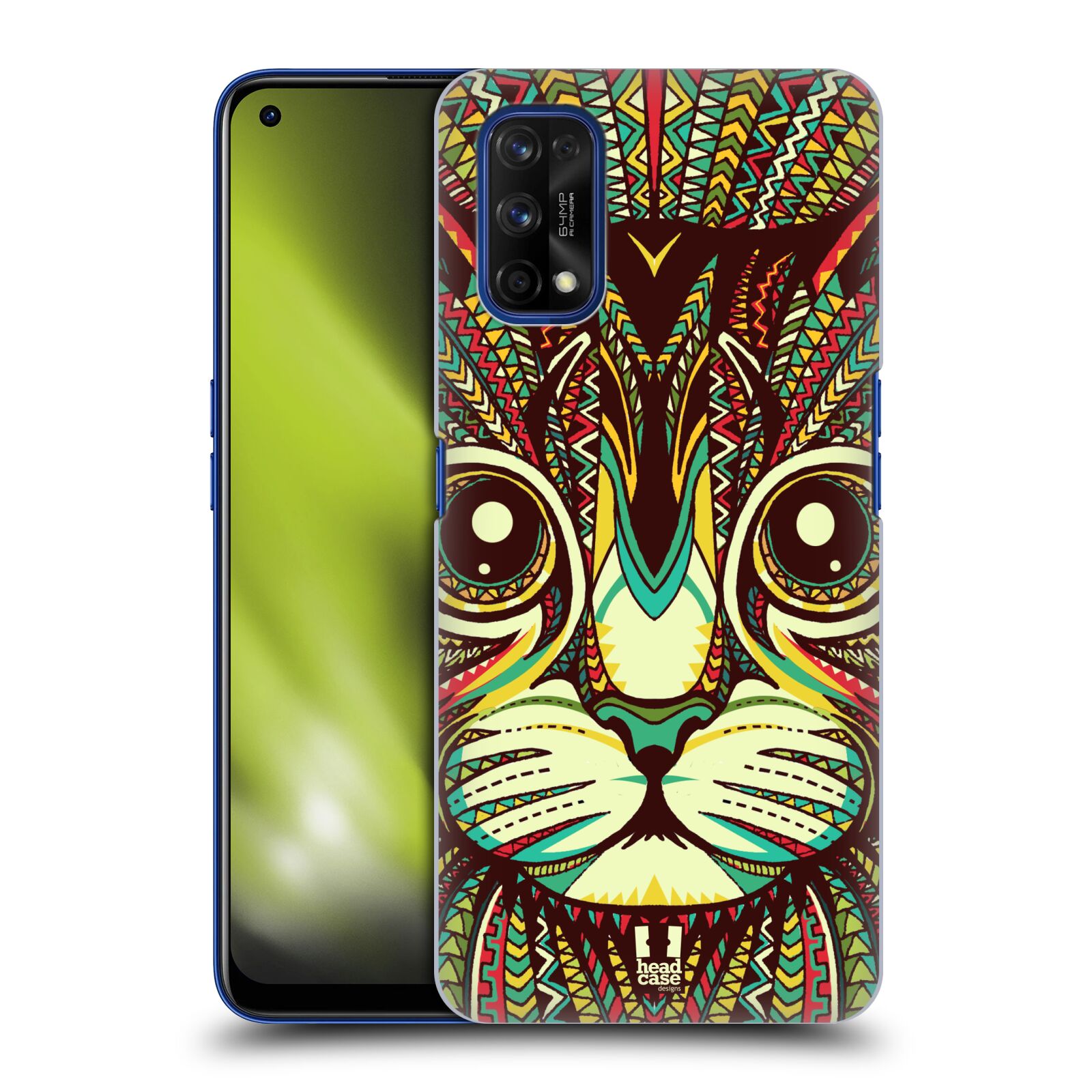Plastové pouzdro na mobil Realme 7 Pro - Head Case - AZTEC KOČKA