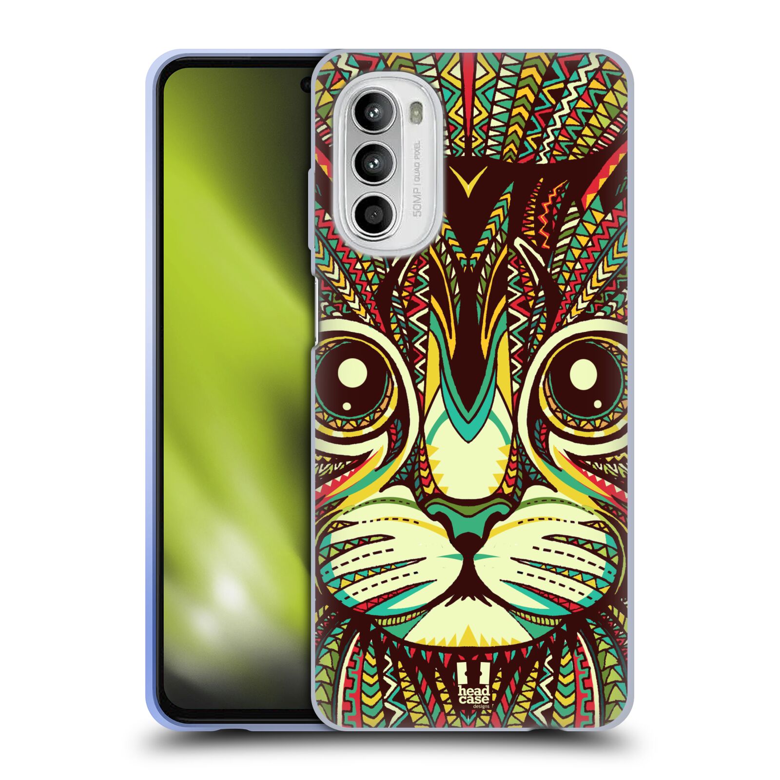 Silikonové pouzdro na mobil Motorola Moto G52 - Head Case - AZTEC KOČKA
