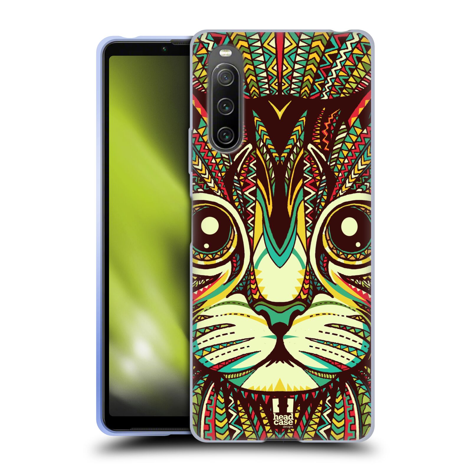 Silikonové pouzdro na mobil Sony Xperia 10 IV - Head Case - AZTEC KOČKA