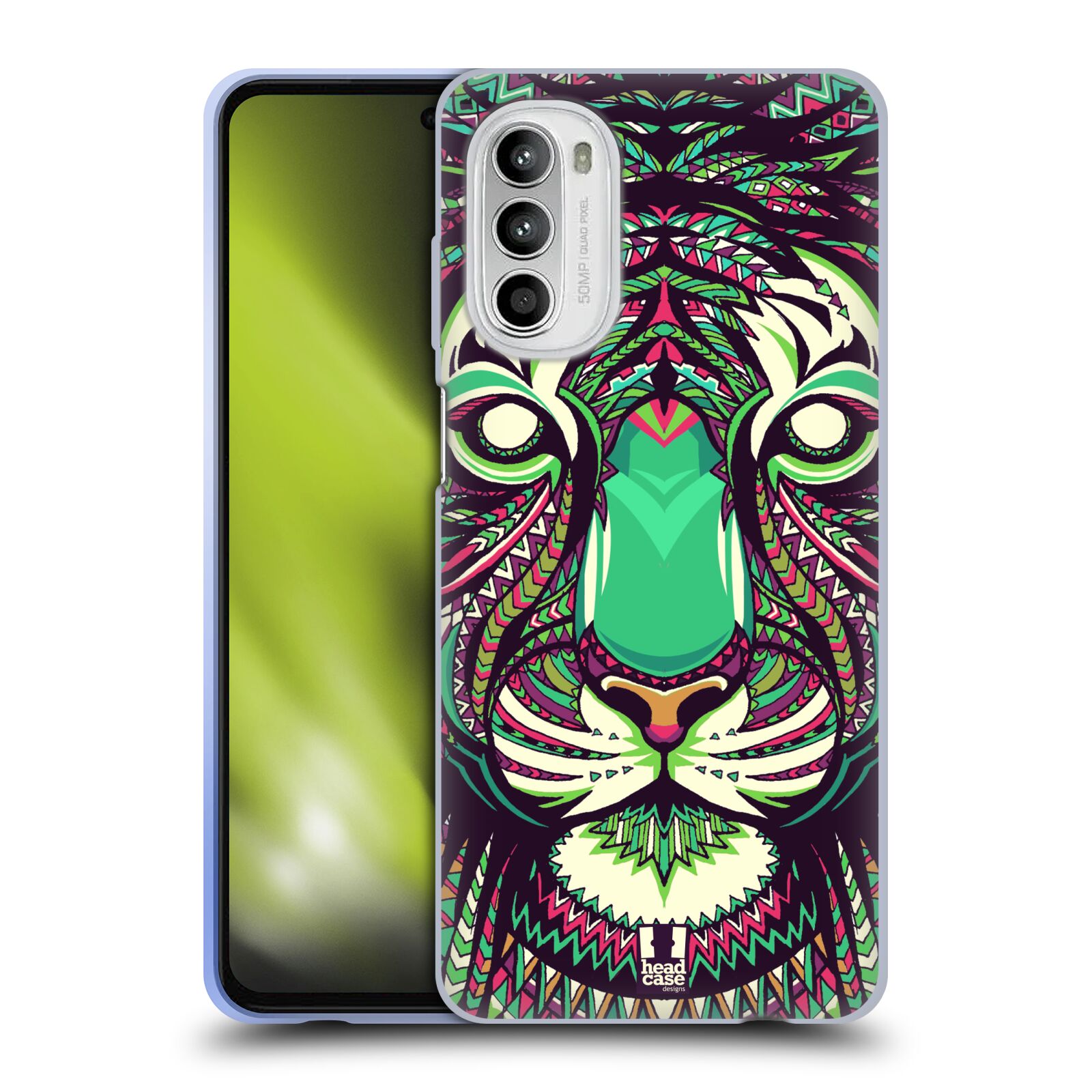 Silikonové pouzdro na mobil Motorola Moto G52 - Head Case - AZTEC TYGR