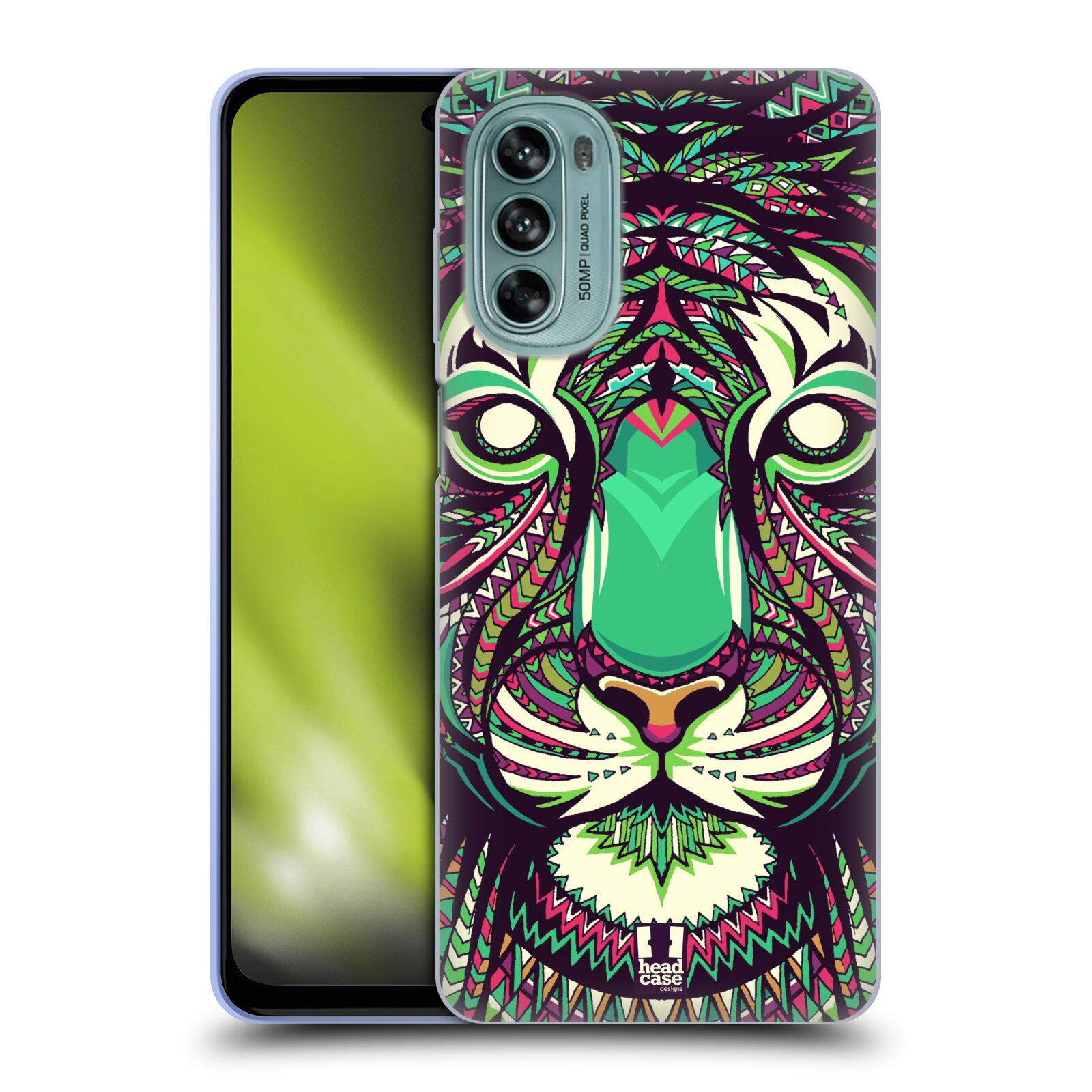 Silikonové pouzdro na mobil Motorola Moto G62 5G - Head Case - AZTEC TYGR
