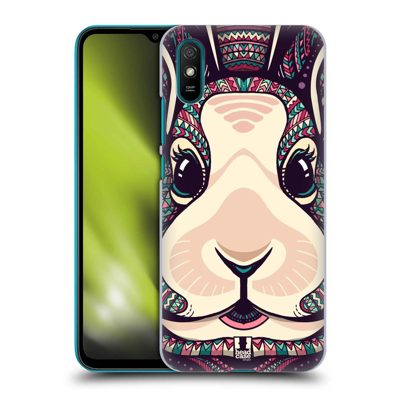 Plastové pouzdro na mobil Xiaomi Redmi 9A / Xiaomi Redmi 9AT - Head Case - AZTEC ZAJÍČEK (Plastový kryt, pouzdro, obal na mobilní telefon Xiaomi Redmi 9A / Xiaomi Redmi 9AT s motivem AZTEC ZAJÍČEK)