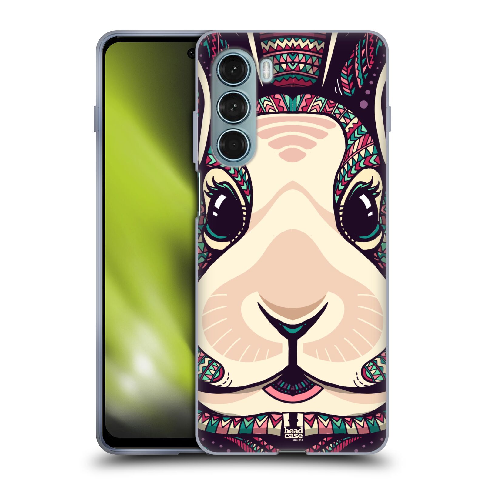 Silikonové pouzdro na mobil Motorola Moto G200 5G - Head Case - AZTEC ZAJÍČEK
