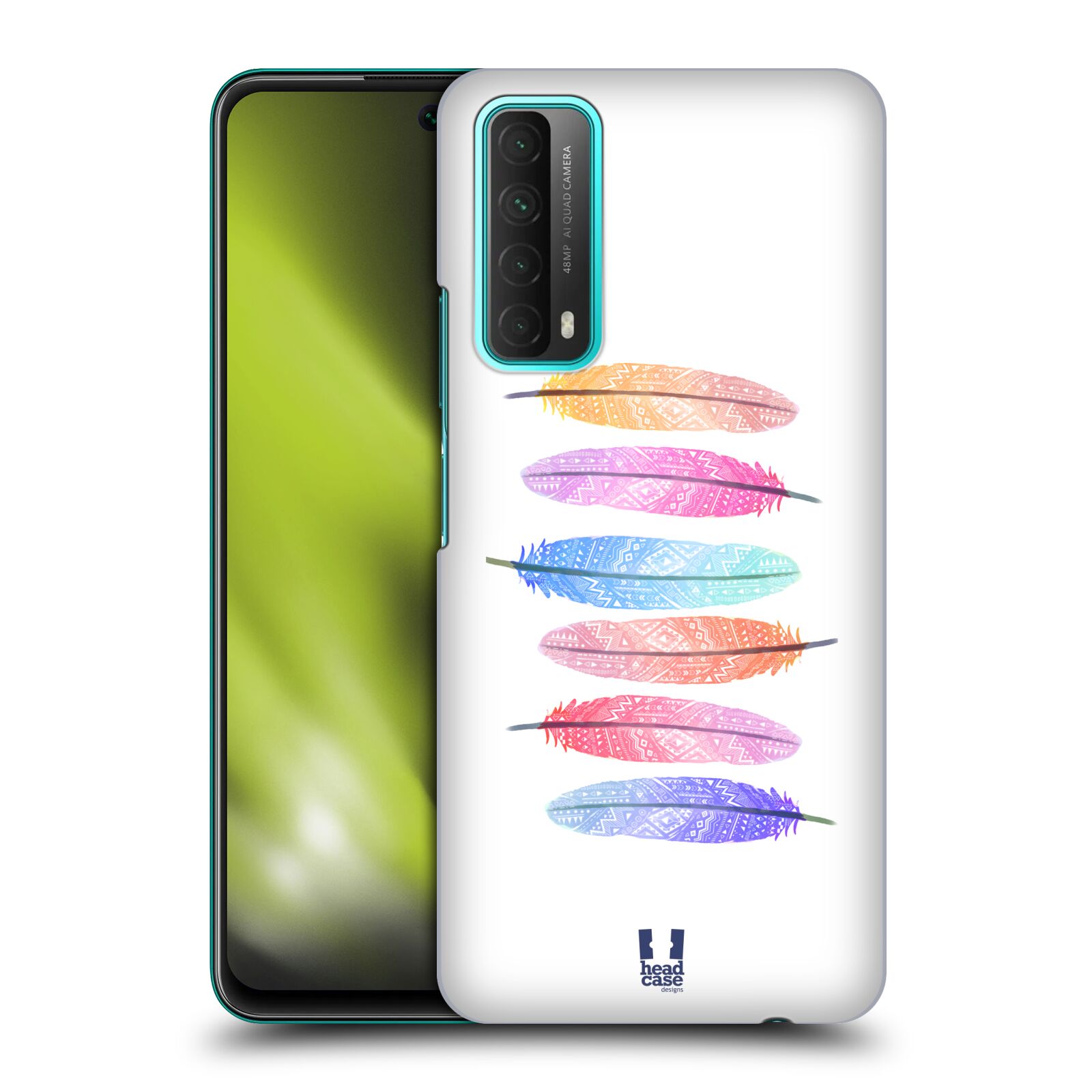 Plastové pouzdro na mobil Huawei P Smart (2021) - Head Case - AZTEC PÍRKA SILUETY