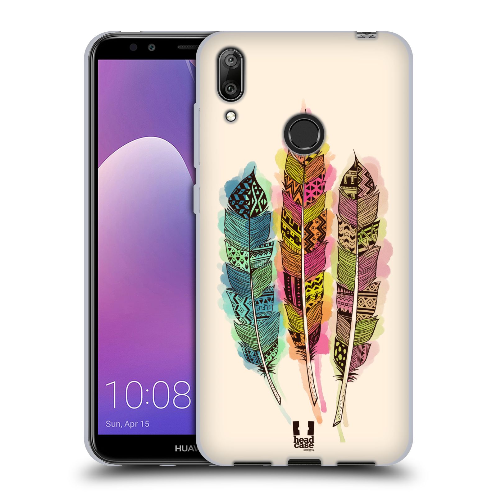 Silikonové pouzdro na mobil Huawei Y7 (2019) - Head Case - AZTEC PÍRKA SPLASH