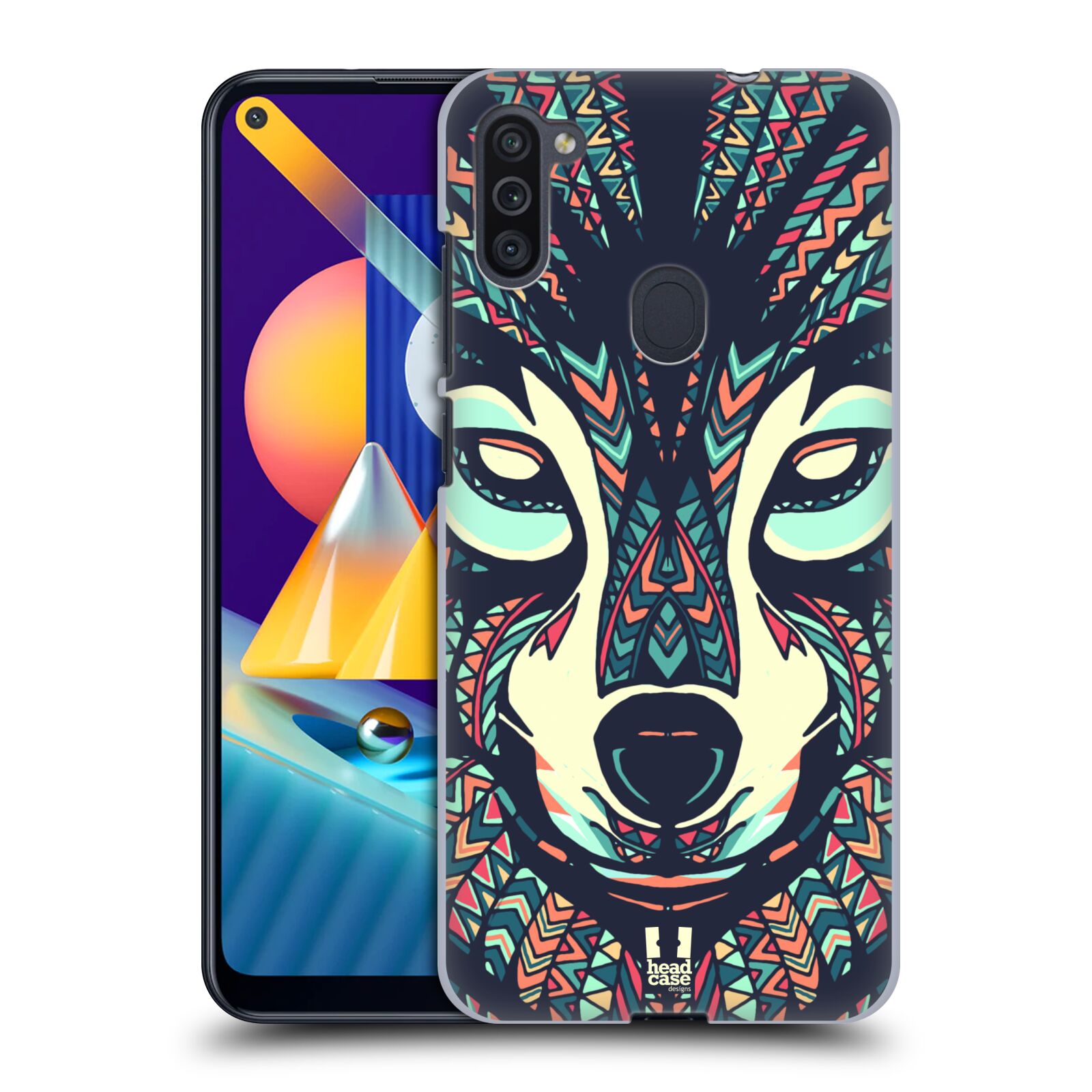 Plastové pouzdro na mobil Samsung Galaxy M11 - Head Case - AZTEC VLK (Plastový kryt, pouzdro, obal na mobilní telefon Samsung Galaxy M11 (SM-M115F) s motivem AZTEC VLK)