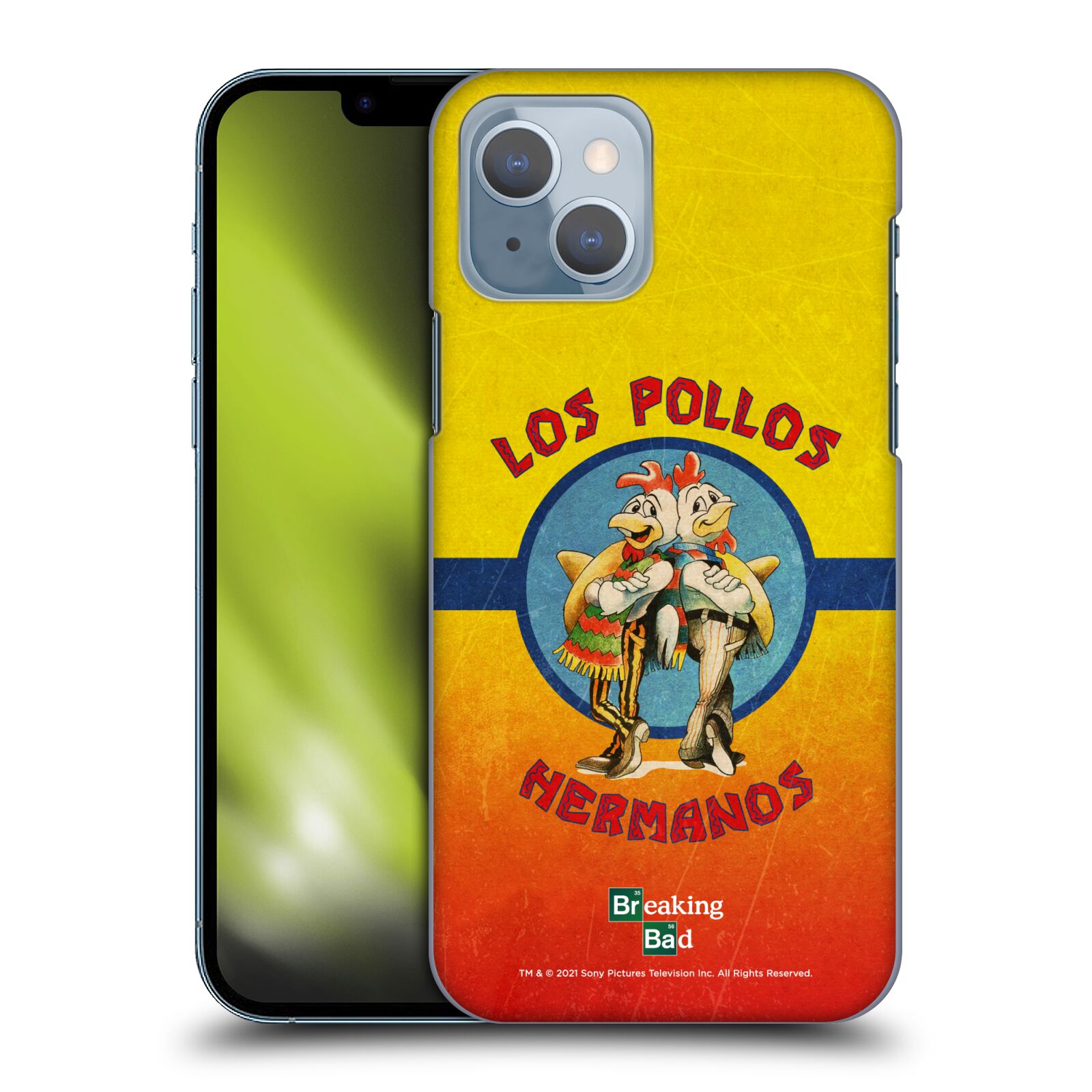 Plastové pouzdro na mobil Apple iPhone 14 - Breaking Bad - Perníkový táta - Los Pollos Hermanos