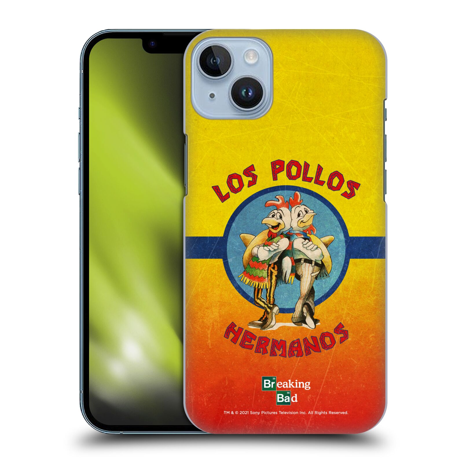 Plastové pouzdro na mobil Apple iPhone 14 Plus - Breaking Bad - Perníkový táta - Los Pollos Hermanos