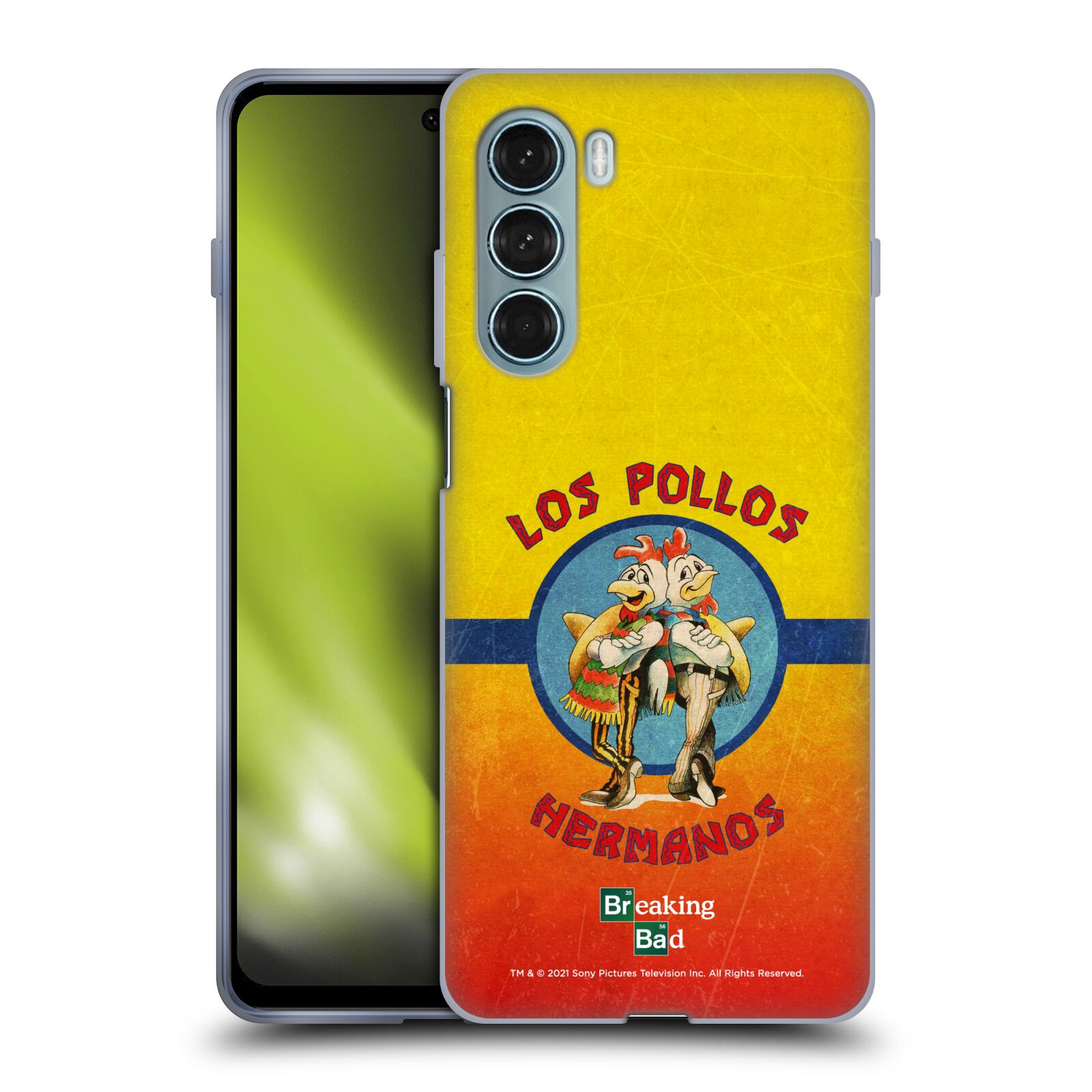 Silikonové pouzdro na mobil Motorola Moto G200 5G - Breaking Bad - Perníkový táta - Los Pollos Hermanos