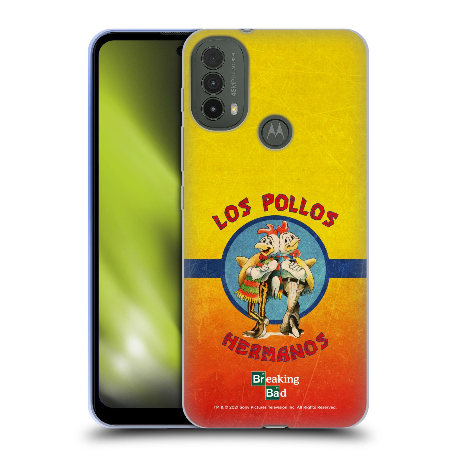 Silikonové pouzdro na mobil Motorola Moto E40 - Breaking Bad - Perníkový táta - Los Pollos Hermanos