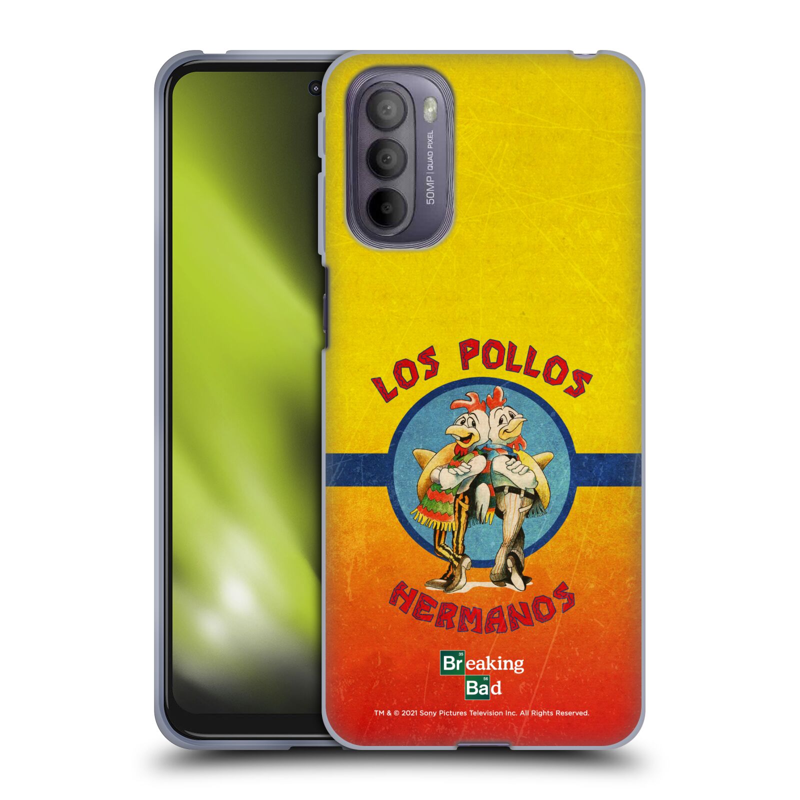 Silikonové pouzdro na mobil Motorola Moto G31 - Breaking Bad - Perníkový táta - Los Pollos Hermanos