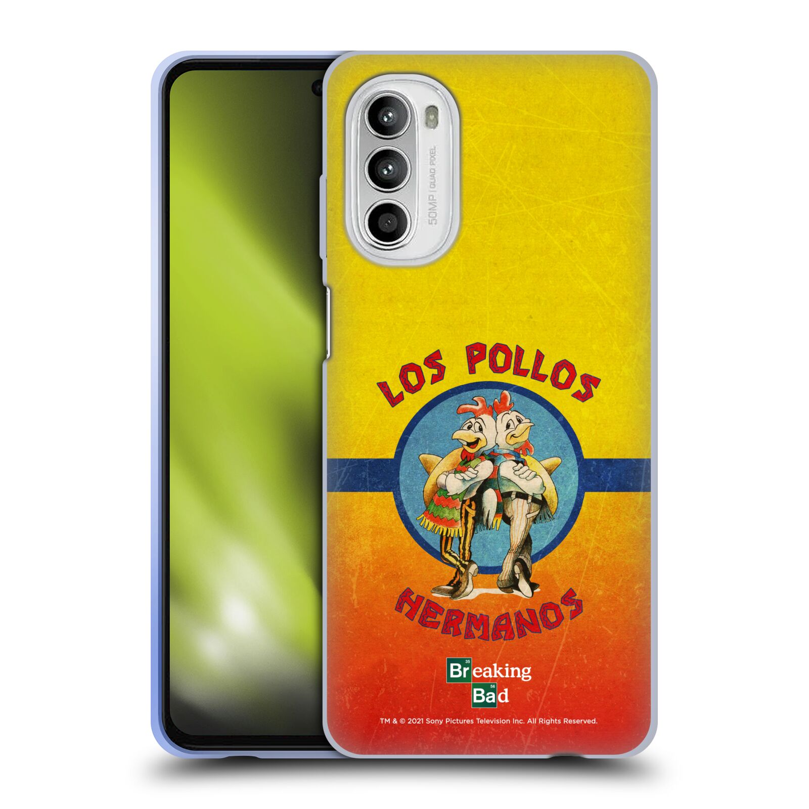 Silikonové pouzdro na mobil Motorola Moto G52 - Breaking Bad - Perníkový táta - Los Pollos Hermanos