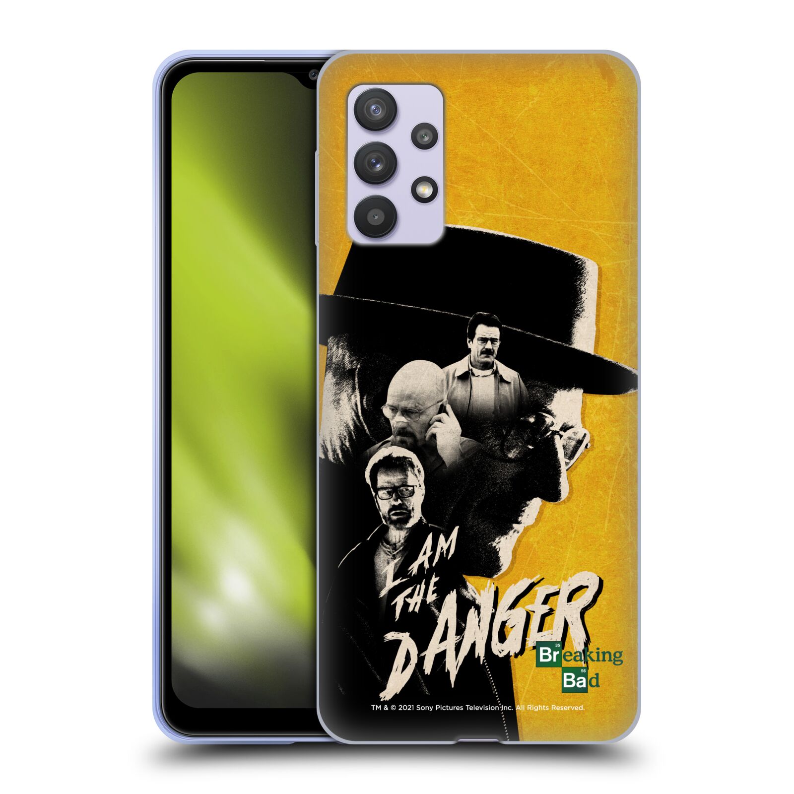 Silikonové pouzdro na mobil Samsung Galaxy A32 5G - Breaking Bad - Perníkový táta - I Am The Danger (Silikonový kryt, obal, pouzdro na mobilní telefon Samsung Galaxy A32 5G (SM-A326B) s licencovaným motivem Breaking Bad - Perníkový táta - I Am The Danger)