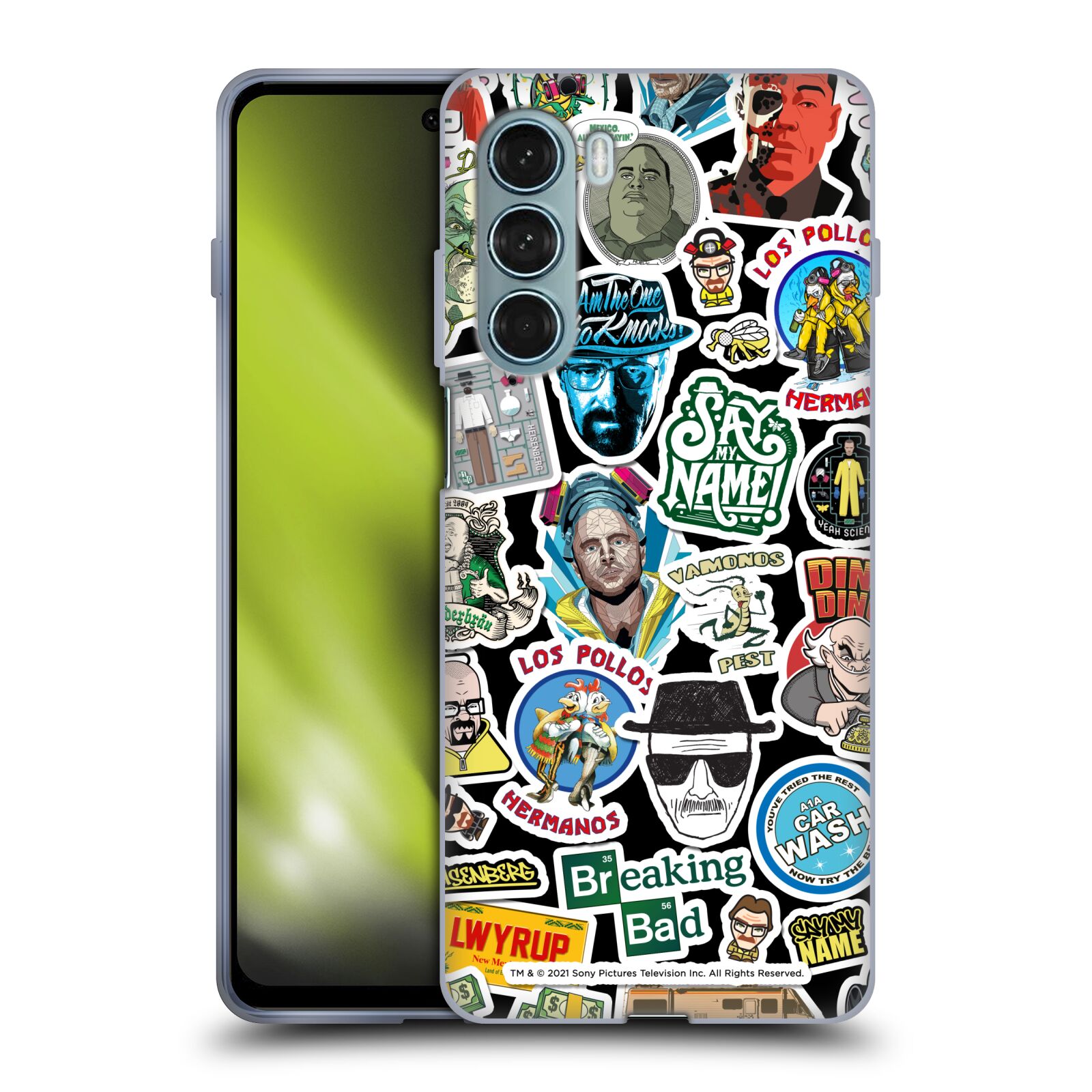 Silikonové pouzdro na mobil Motorola Moto G200 5G - Breaking Bad - Perníkový táta - Stickers Pattern