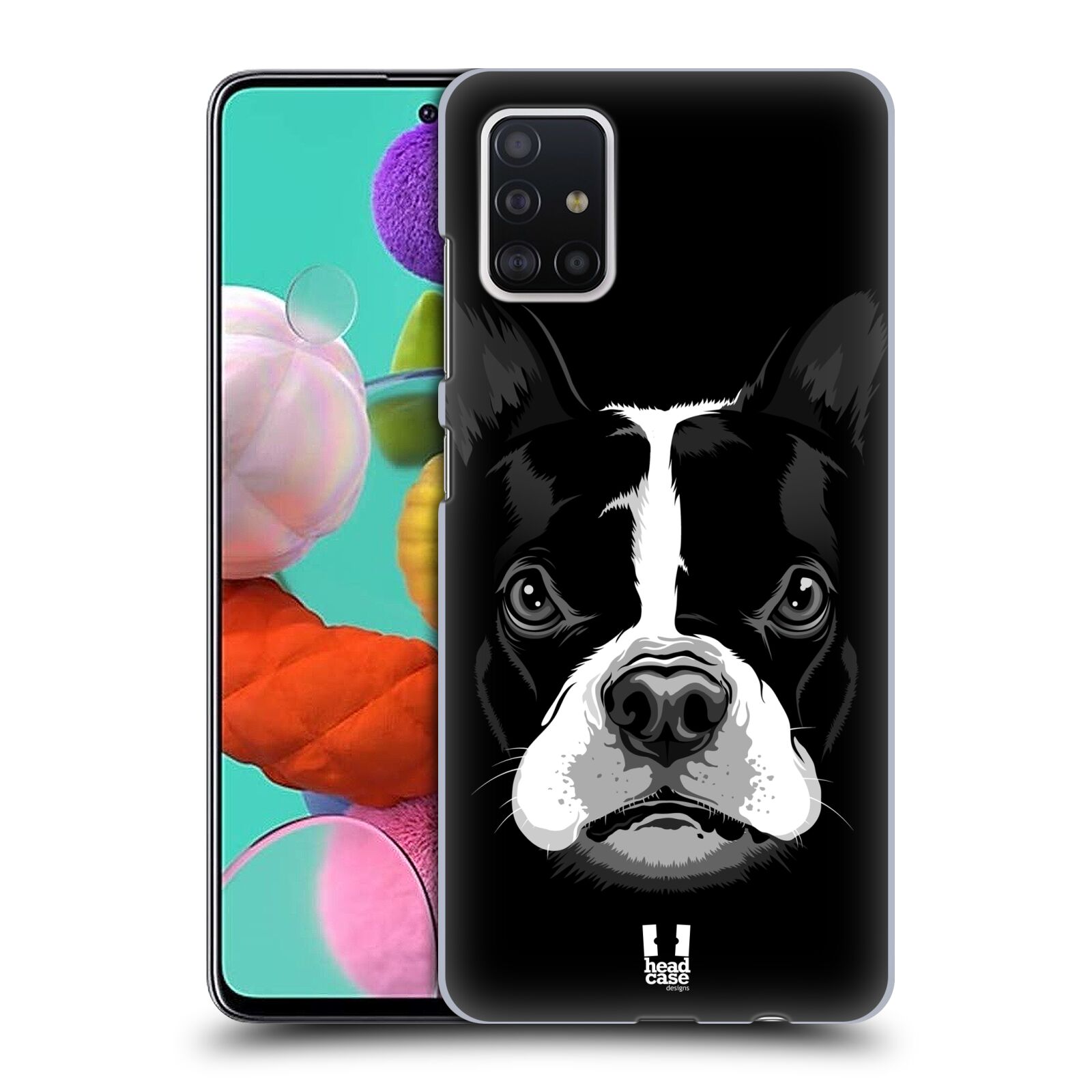 Plastové pouzdro na mobil Samsung Galaxy A51 - Head Case - ILUSTROVANÝ BULDOČEK (Plastový kryt, pouzdro, obal na mobilní telefon Samsung Galaxy A51 A515F Dual SIM s motivem ILUSTROVANÝ BULDOČEK)