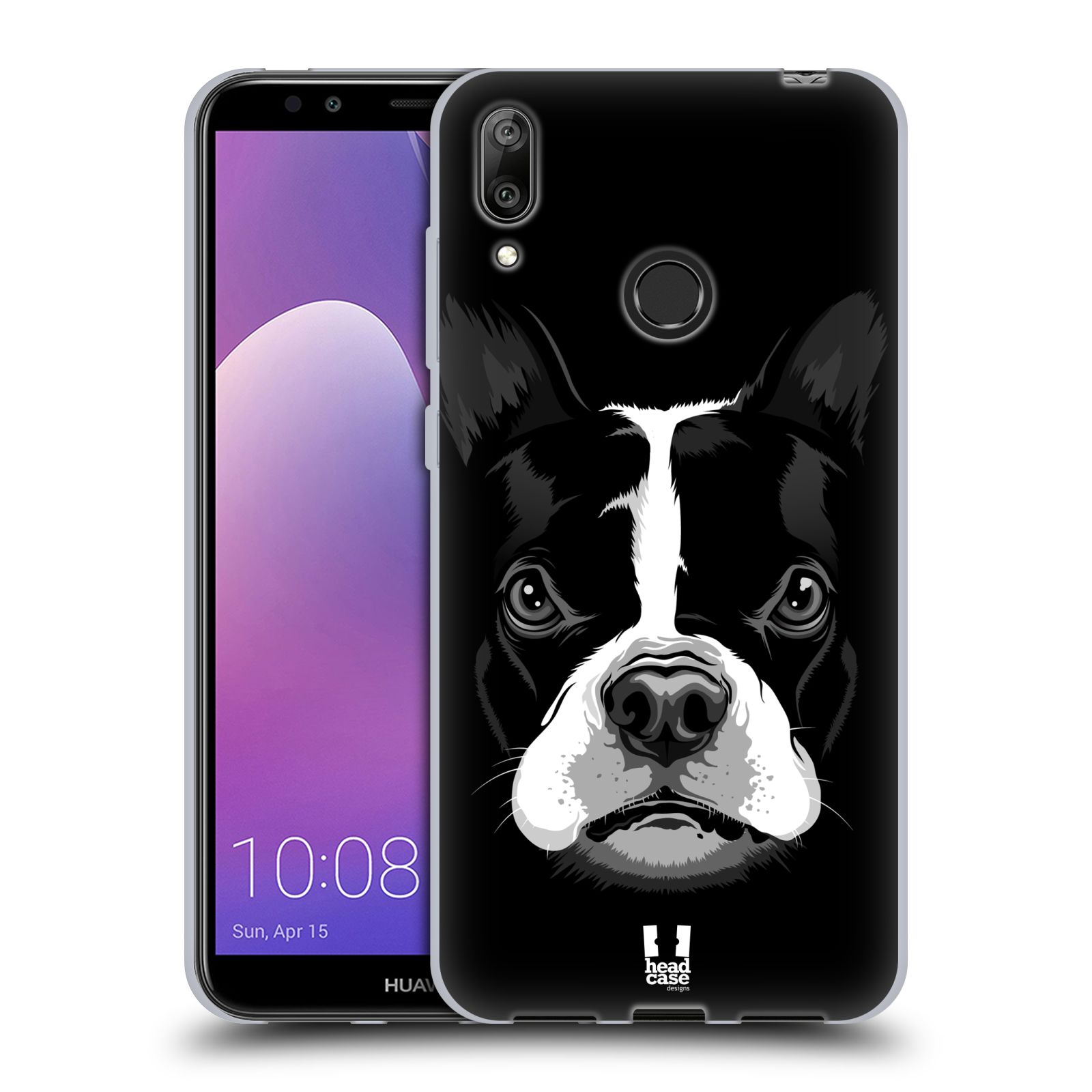 Silikonové pouzdro na mobil Huawei Y7 (2019) - Head Case - ILUSTROVANÝ BULDOČEK