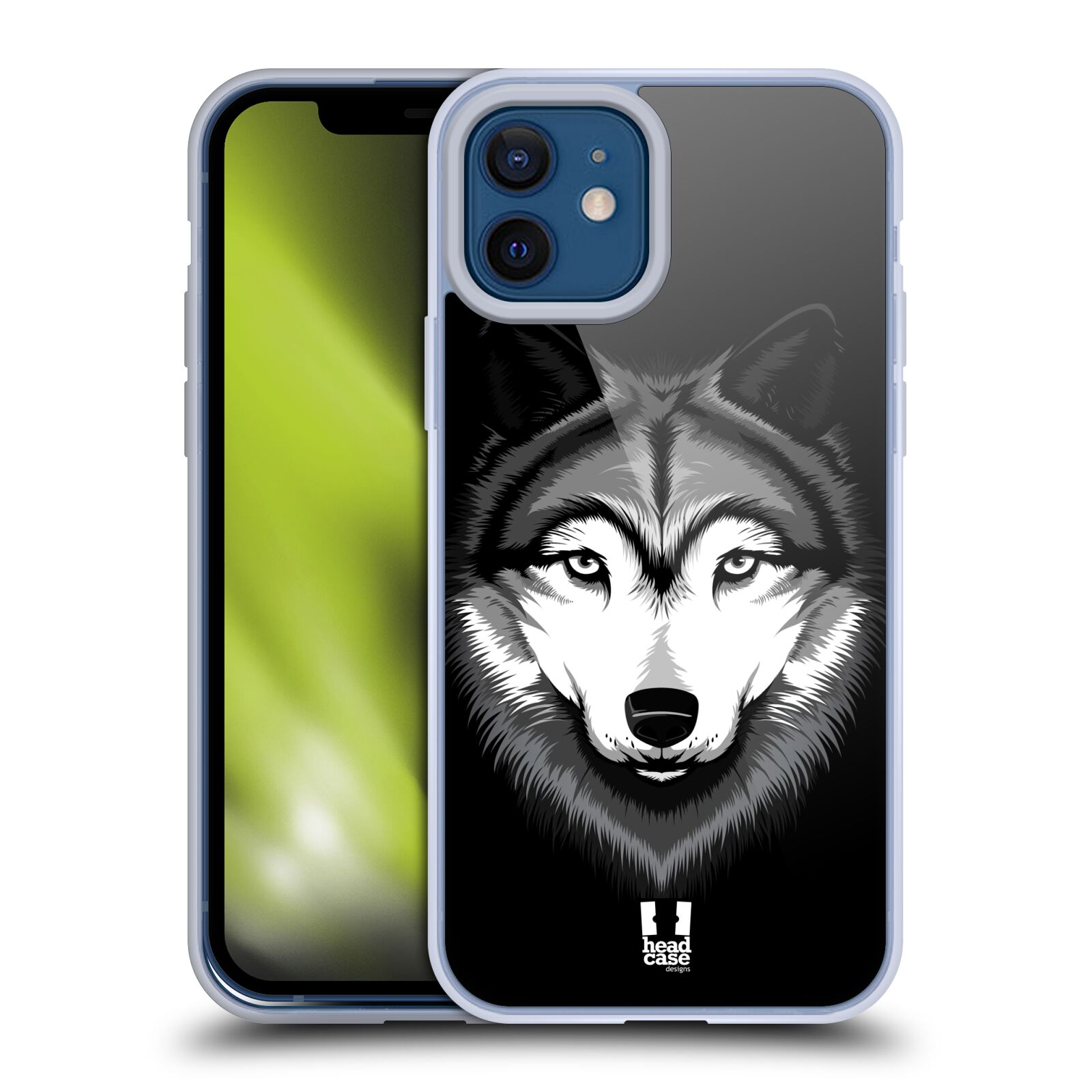 Silikonové pouzdro na mobil Apple iPhone 12 / 12 Pro - Head Case - ILUSTROVANÝ VLK (Silikonový kryt, obal, pouzdro na mobilní telefon Apple iPhone 12 / Apple iPhone 12 Pro (6,1") s motivem ILUSTROVANÝ VLK)