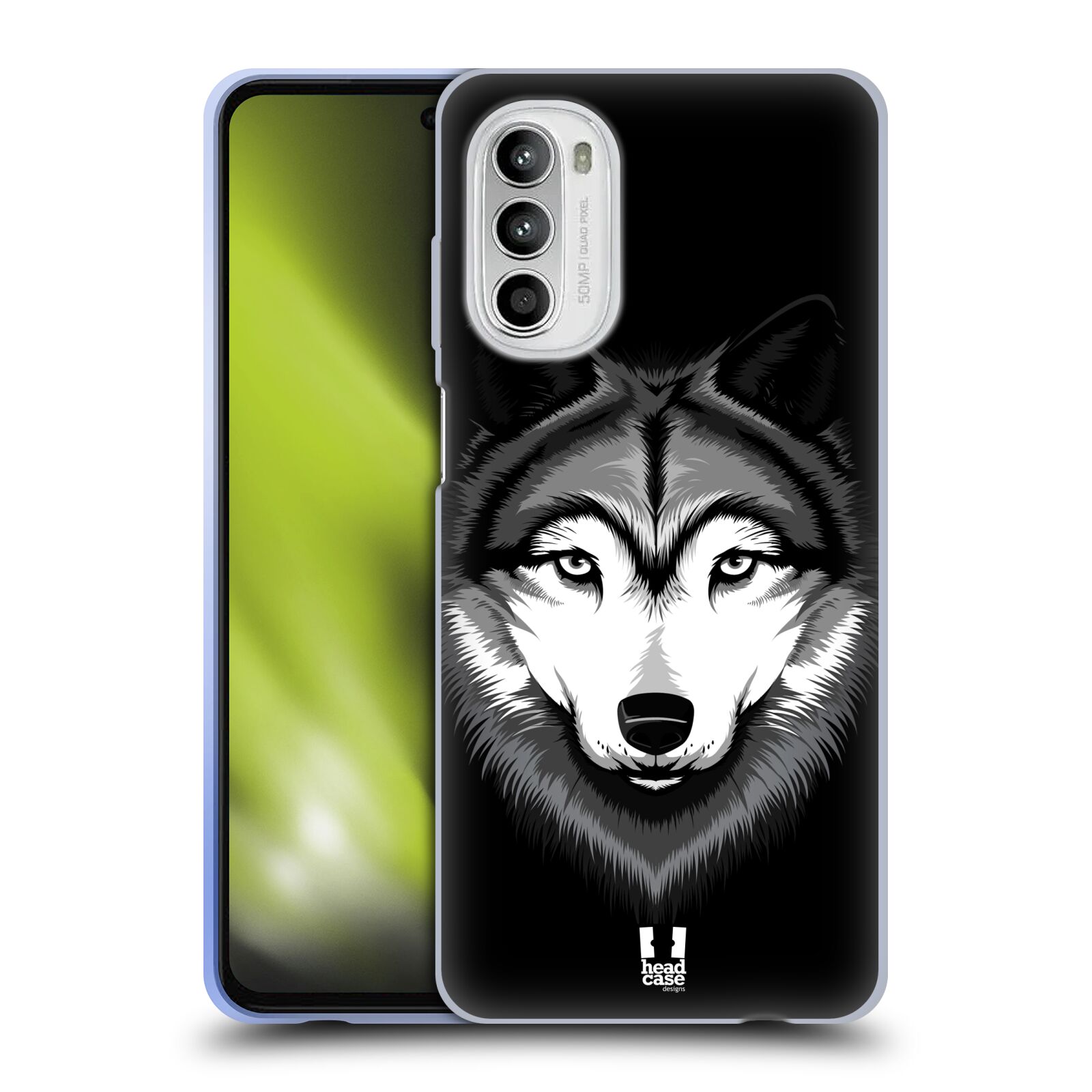 Silikonové pouzdro na mobil Motorola Moto G52 - Head Case - ILUSTROVANÝ VLK