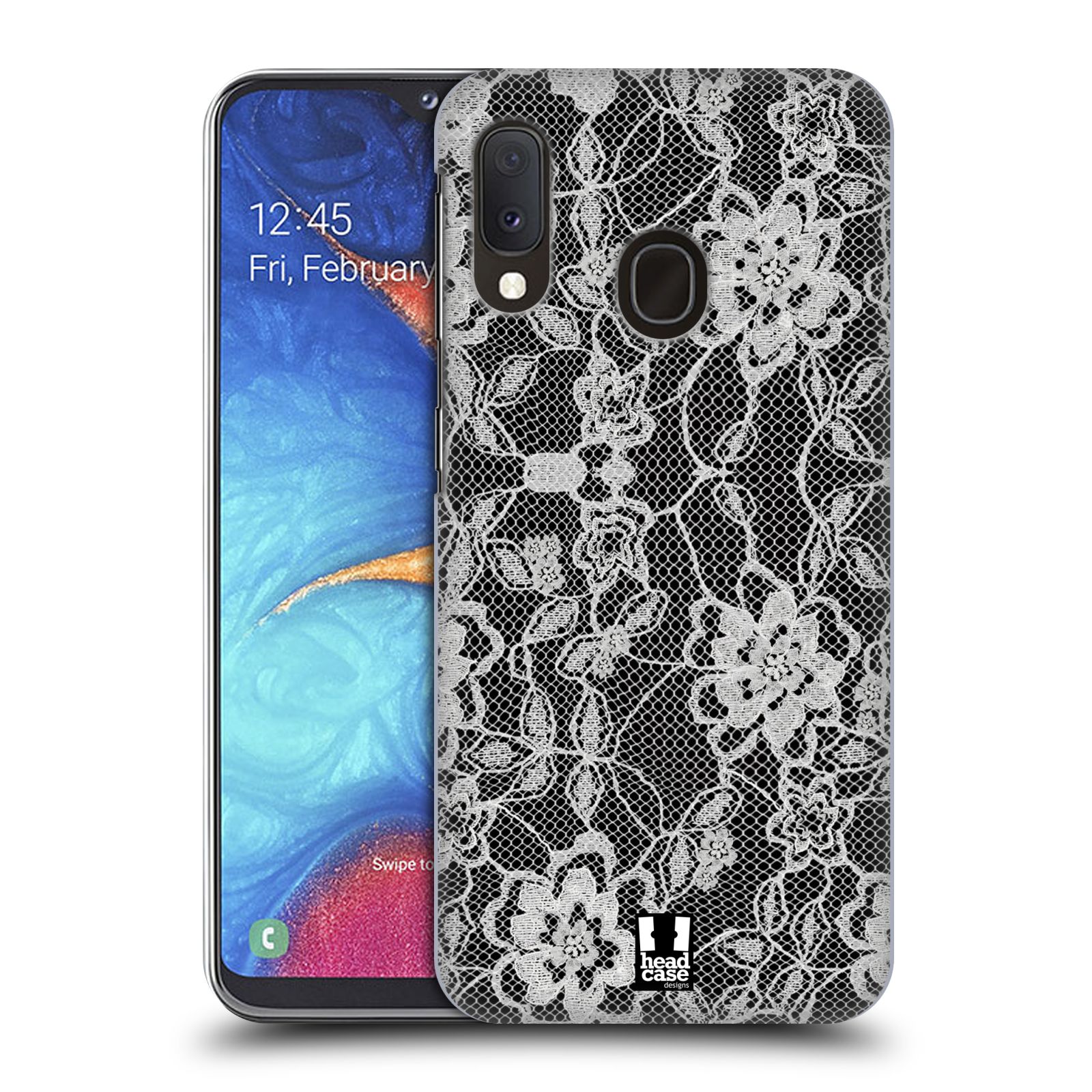 Plastové pouzdro na mobil Samsung Galaxy A20e - Head Case - FLOWERY KRAJKA