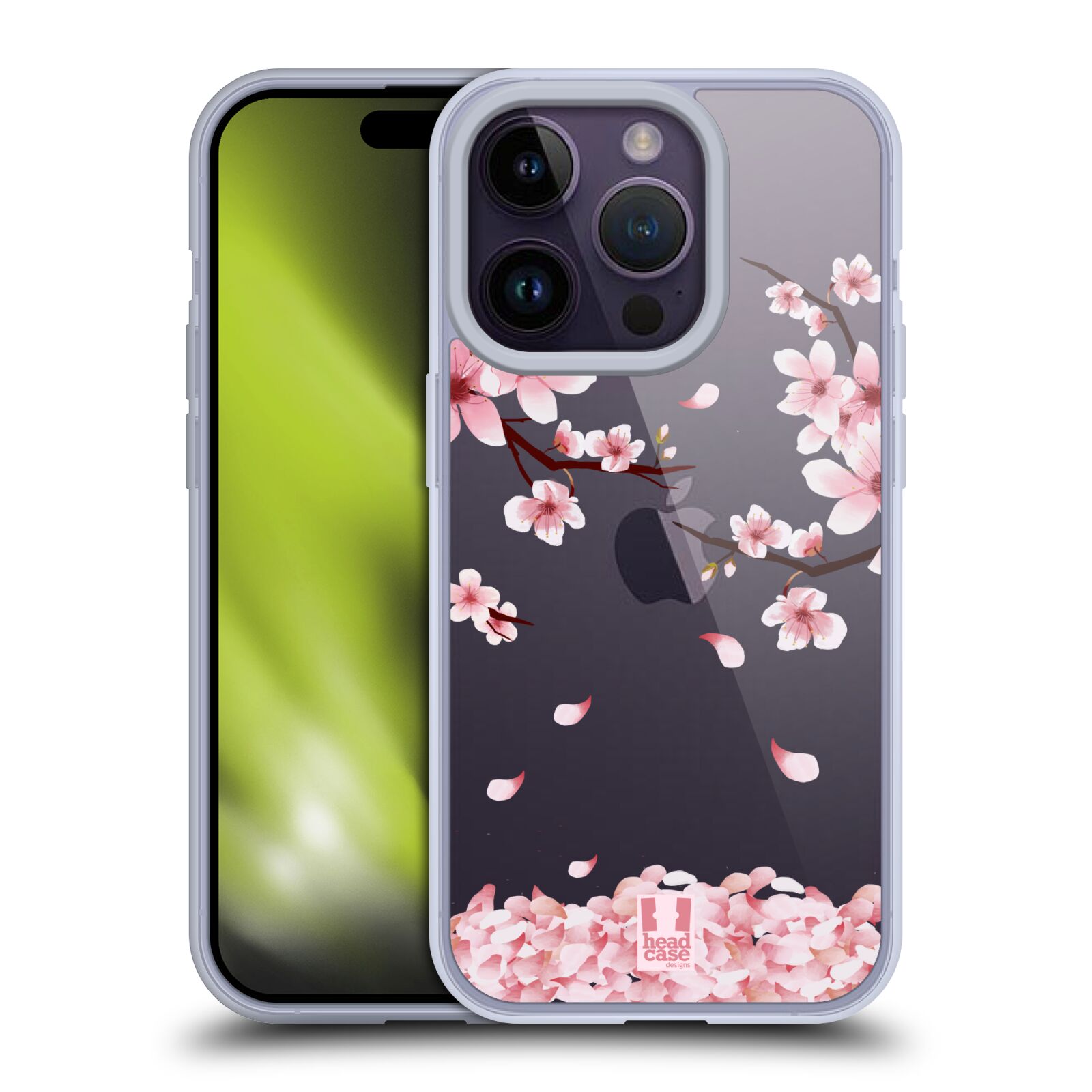 Silikonové pouzdro na mobil Apple iPhone 14 Pro - Head Case - Květy a větvičky