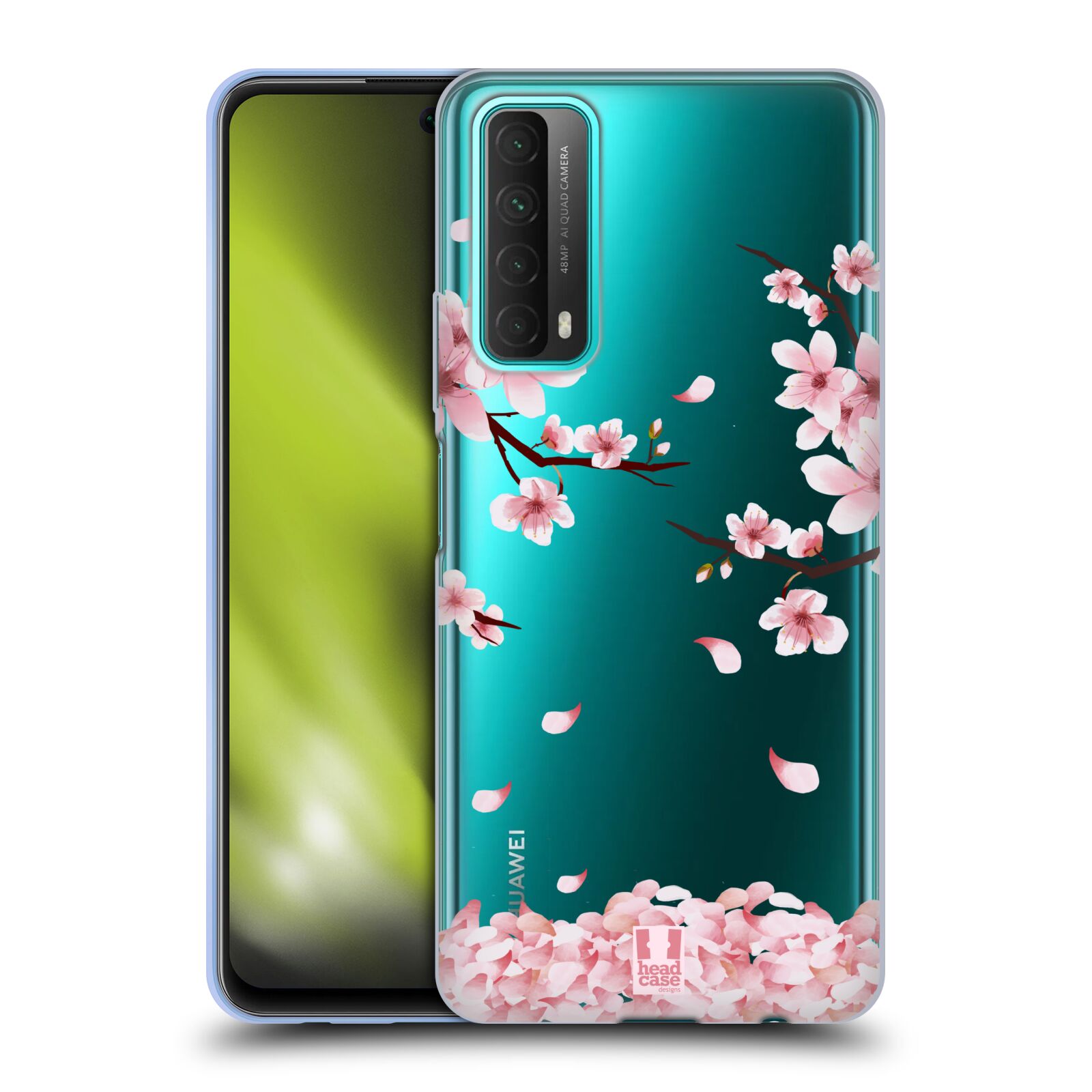 Silikonové pouzdro na mobil Huawei P Smart (2021) - Head Case - Květy a větvičky (Silikonový kryt, obal, pouzdro na mobilní telefon Huawei P Smart (2021) s motivem Květy a větvičky)