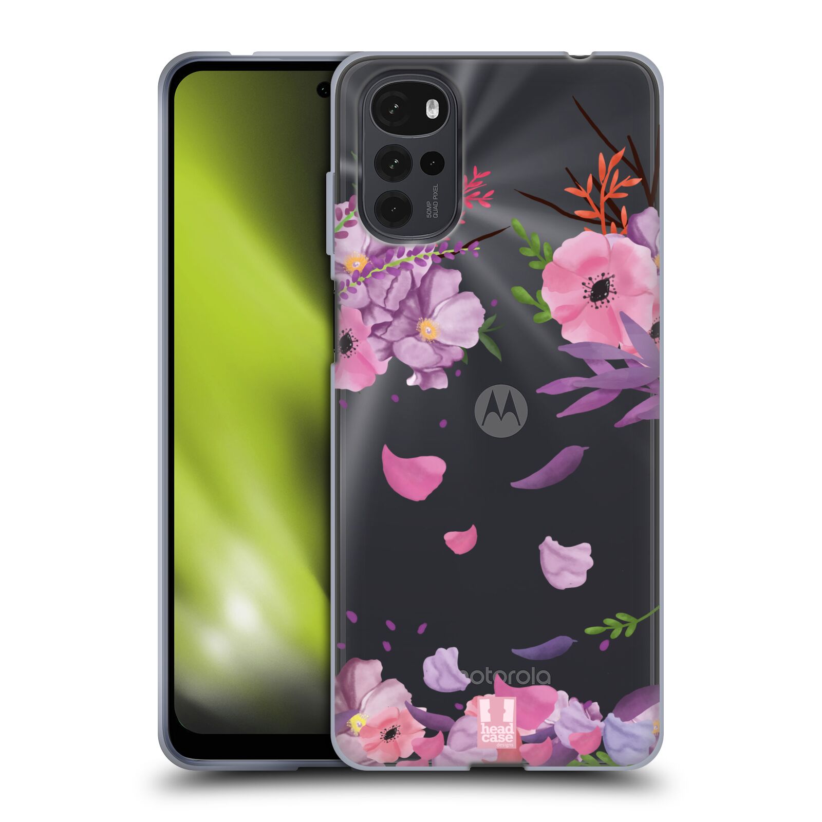 Silikonové pouzdro na mobil Motorola Moto G22 - Head Case - Okvětní lístky