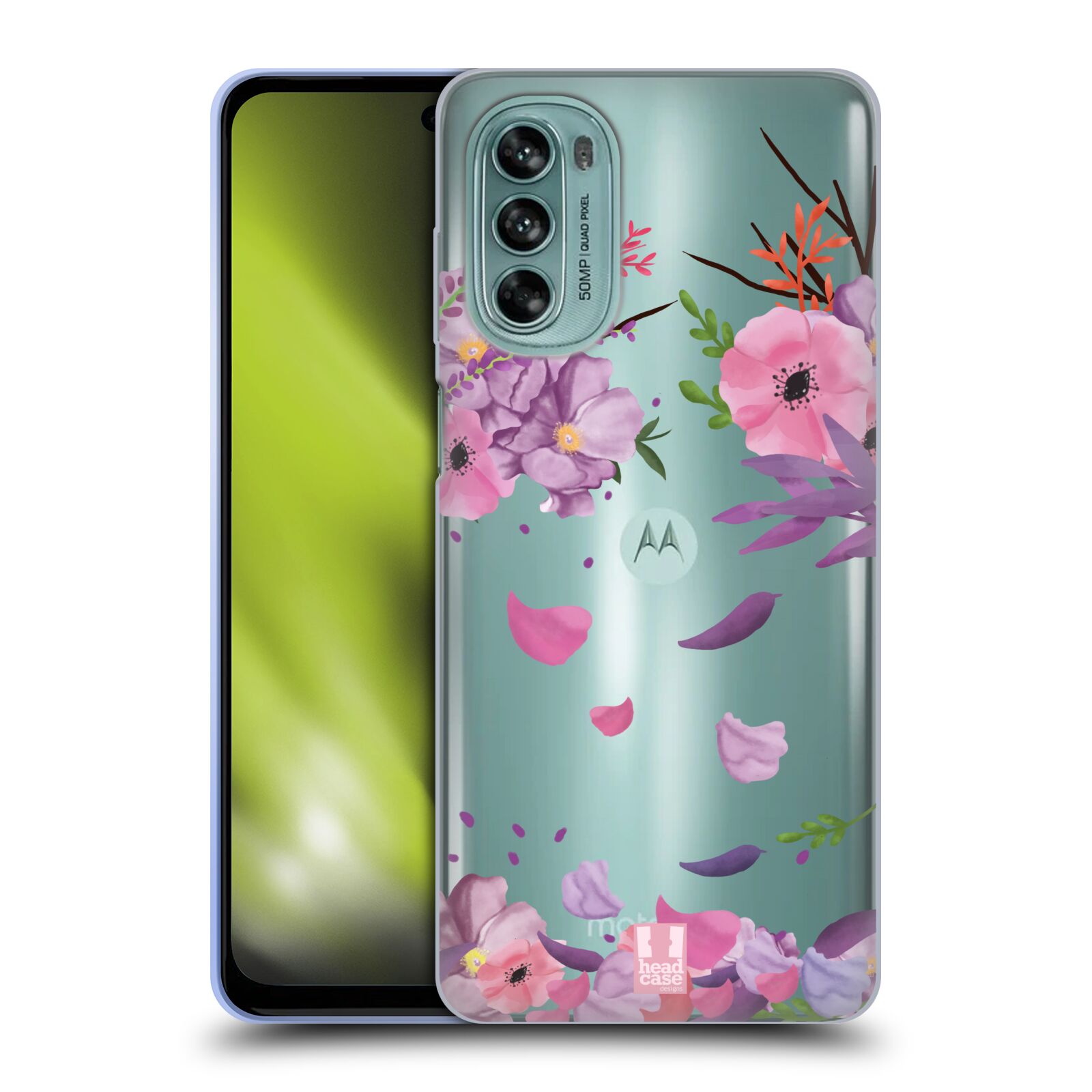 Silikonové pouzdro na mobil Motorola Moto G62 5G - Head Case - Okvětní lístky