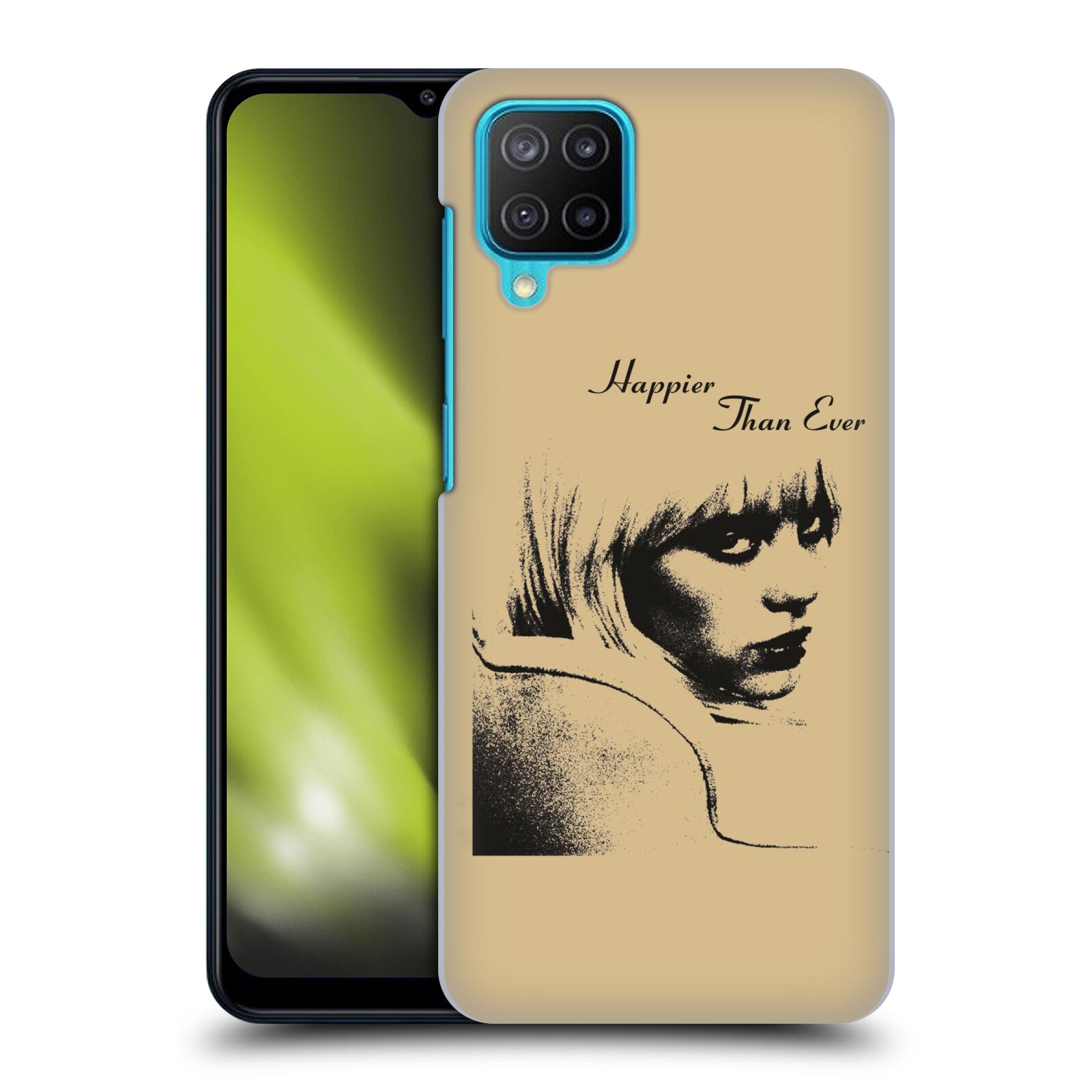 Plastové pouzdro na mobil Samsung Galaxy M12 - Billie Eilish - Happier Than Ever (Plastový kryt, pouzdro, obal na mobilní telefon Samsung Galaxy M12 (SM-M127F) s licencovaným motivem Billie Eilish - Happier Than Ever)