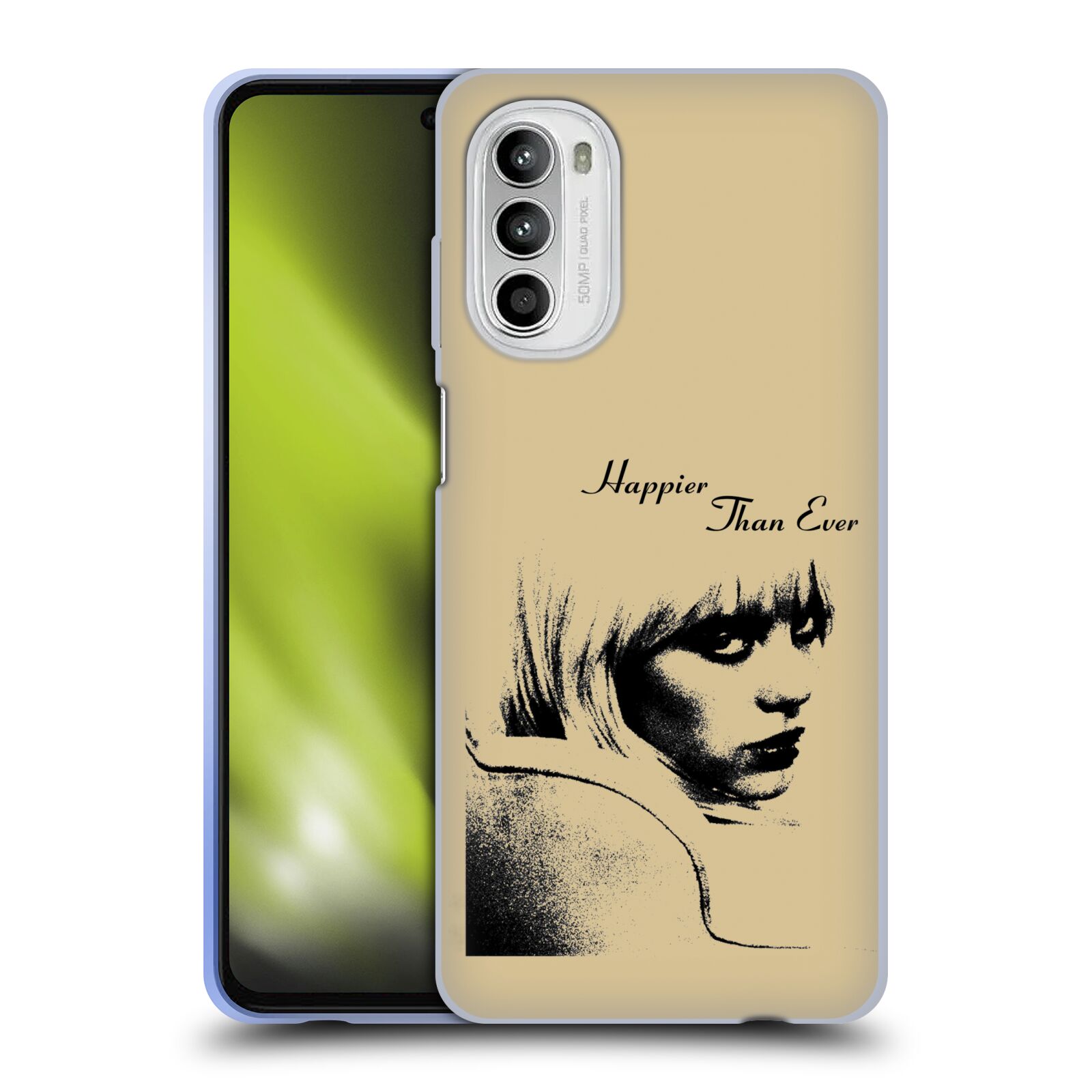 Silikonové pouzdro na mobil Motorola Moto G52 - Billie Eilish - Happier Than Ever