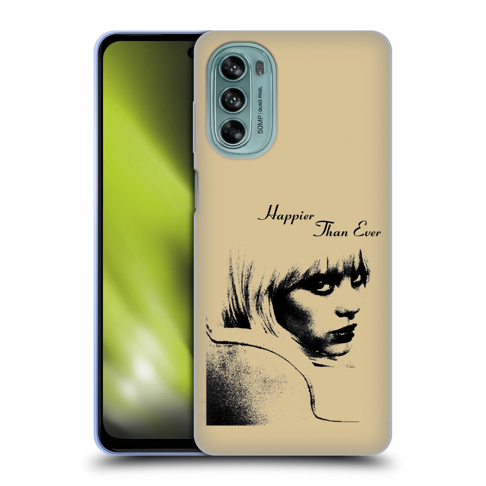 Silikonové pouzdro na mobil Motorola Moto G62 5G - Billie Eilish - Happier Than Ever