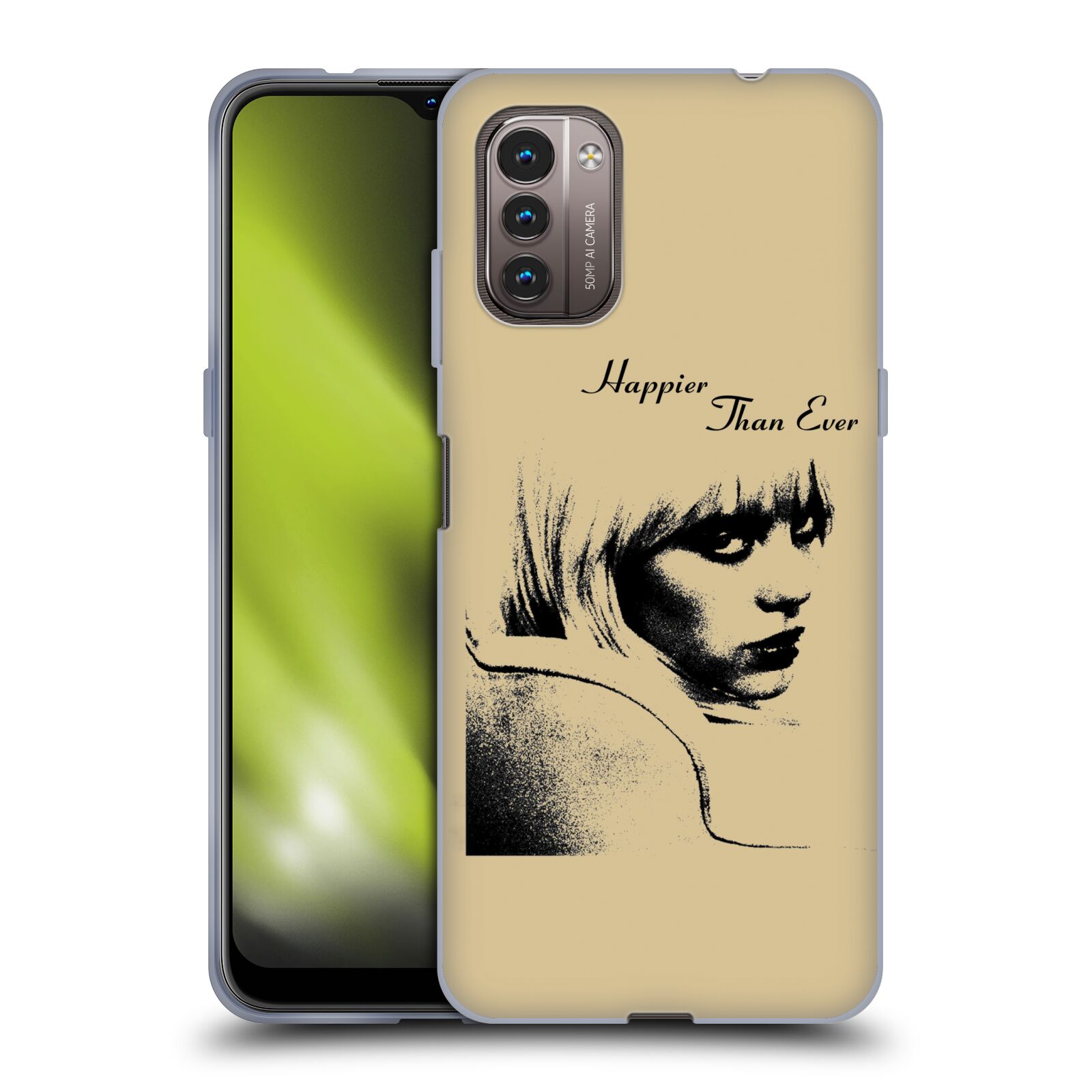 Silikonové pouzdro na mobil Nokia G11 / G21 - Billie Eilish - Happier Than Ever
