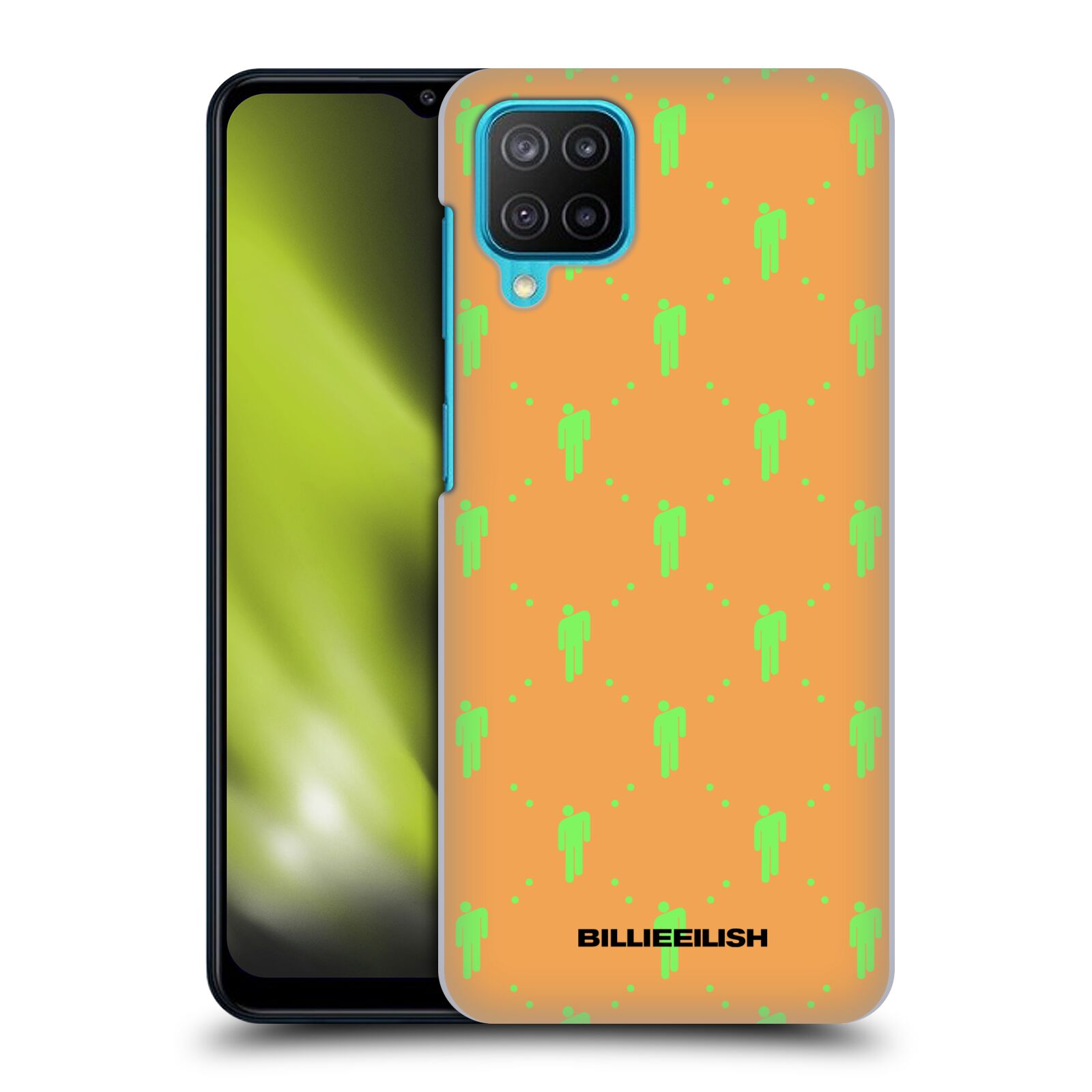 Plastové pouzdro na mobil Samsung Galaxy M12 - Billie Eilish - Blohsh Pattern (Plastový kryt, pouzdro, obal na mobilní telefon Samsung Galaxy M12 (SM-M127F) s licencovaným motivem Billie Eilish - Blohsh Pattern)