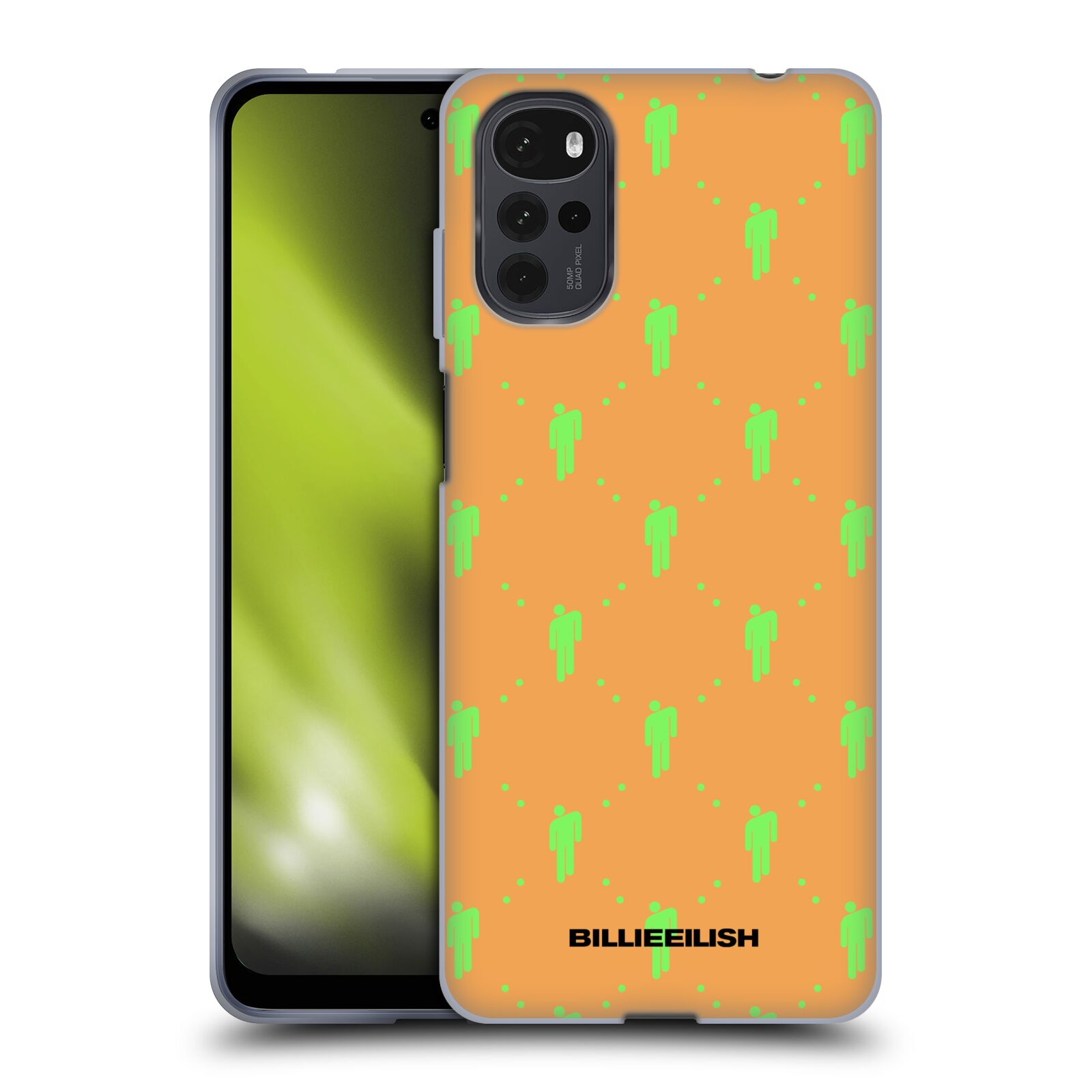 Silikonové pouzdro na mobil Motorola Moto G22 - Billie Eilish - Blohsh Pattern