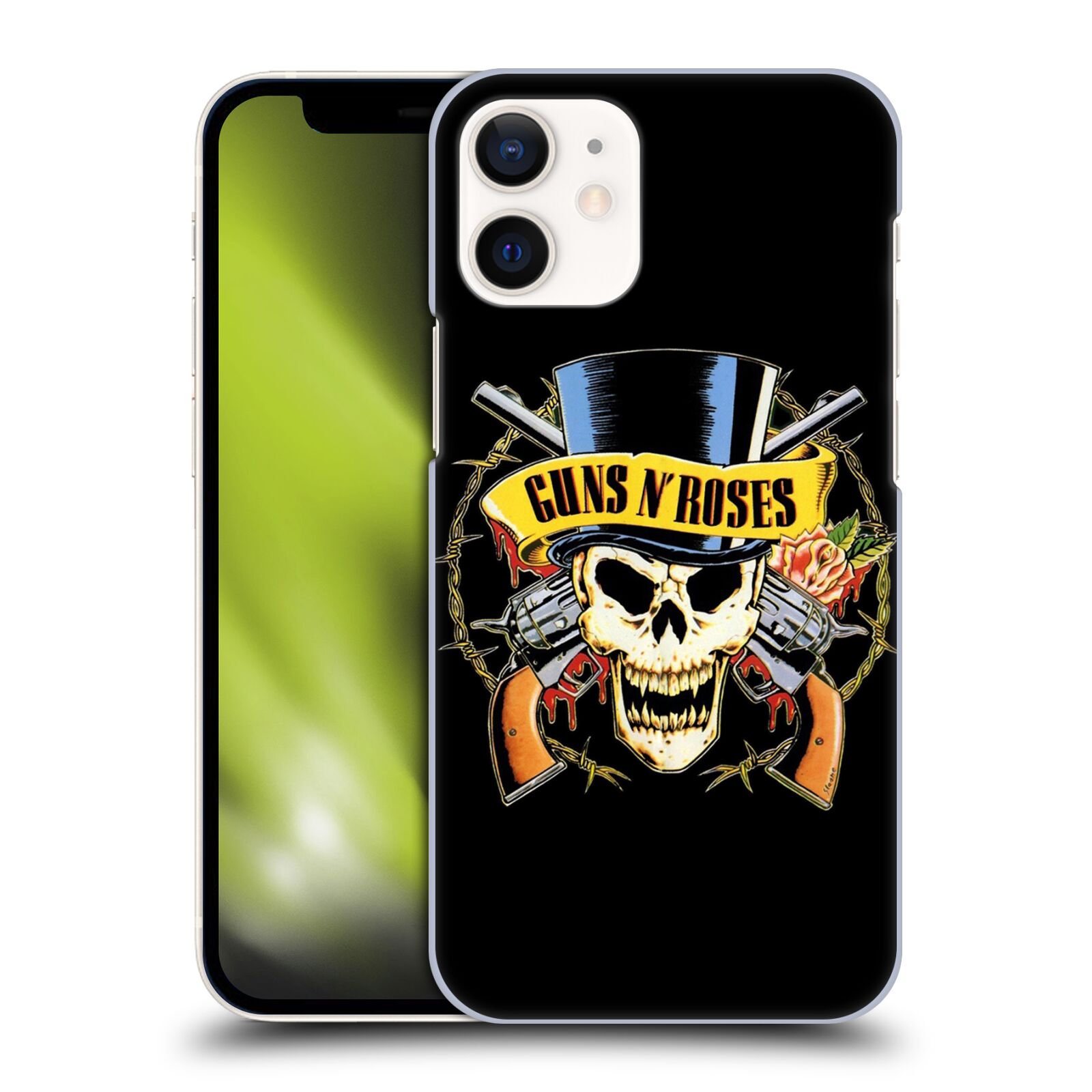 Plastové pouzdro na mobil Apple iPhone 12 Mini - Head Case - Guns N' Roses - Lebka