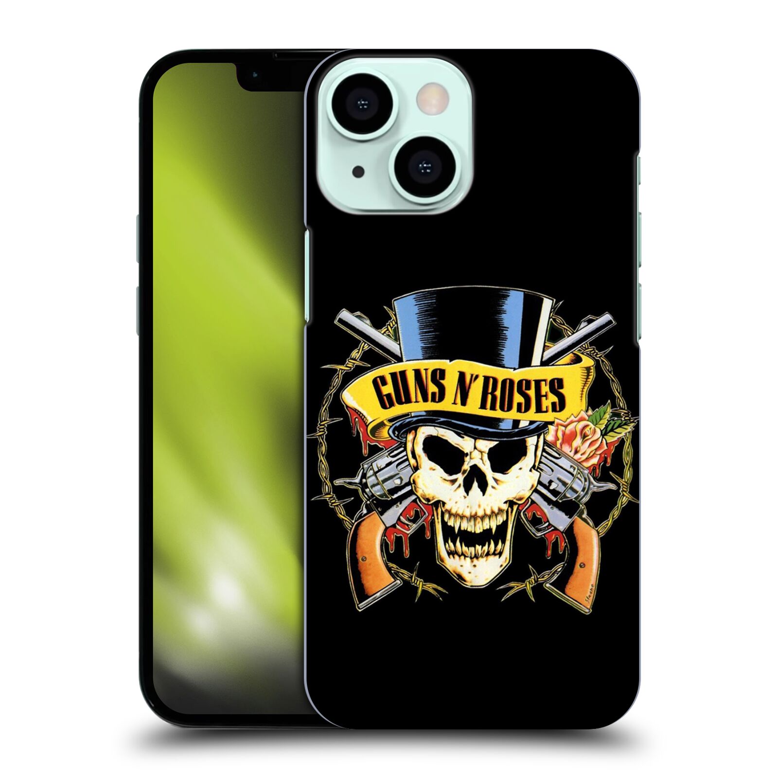 Plastové pouzdro na mobil Apple iPhone 13 Mini - Head Case - Guns N' Roses - Lebka (Plastový kryt, pouzdro, obal na mobilní telefon Apple iPhone 13 Mini s motivem Guns N' Roses - Lebka)