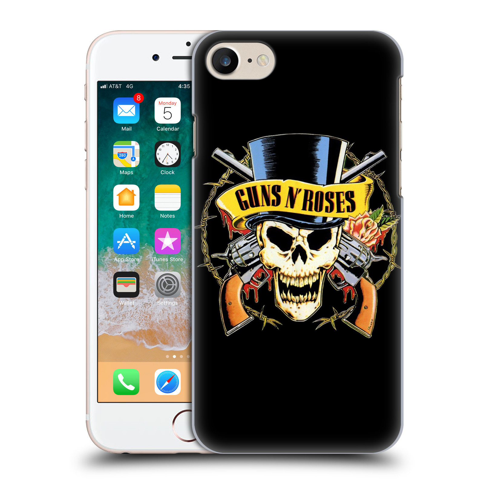 Plastové pouzdro na mobil Apple iPhone SE 2022 / SE 2020 - Head Case - Guns N' Roses - Lebka