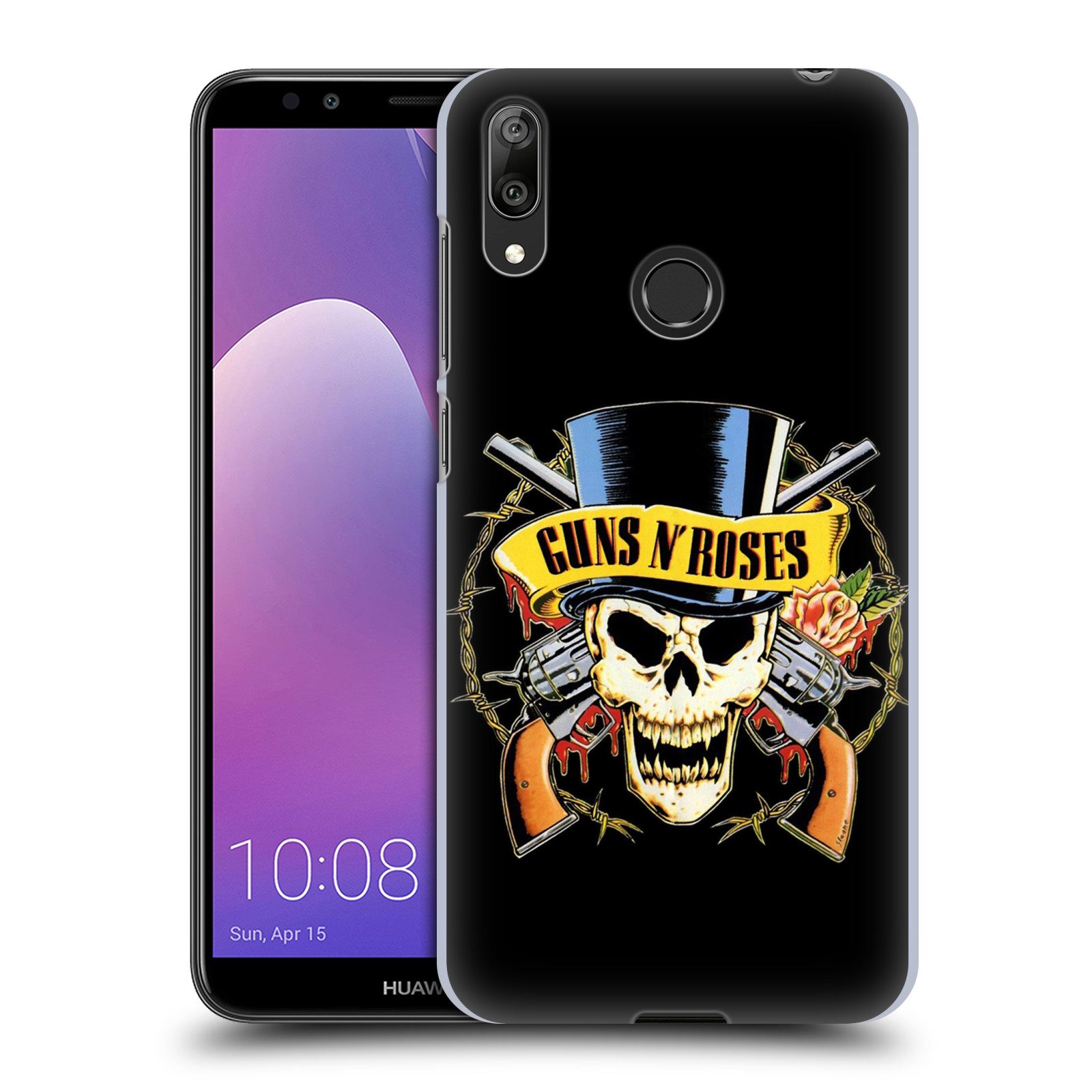 Plastové pouzdro na mobil Huawei Y7 (2019) - Head Case - Guns N' Roses - Lebka