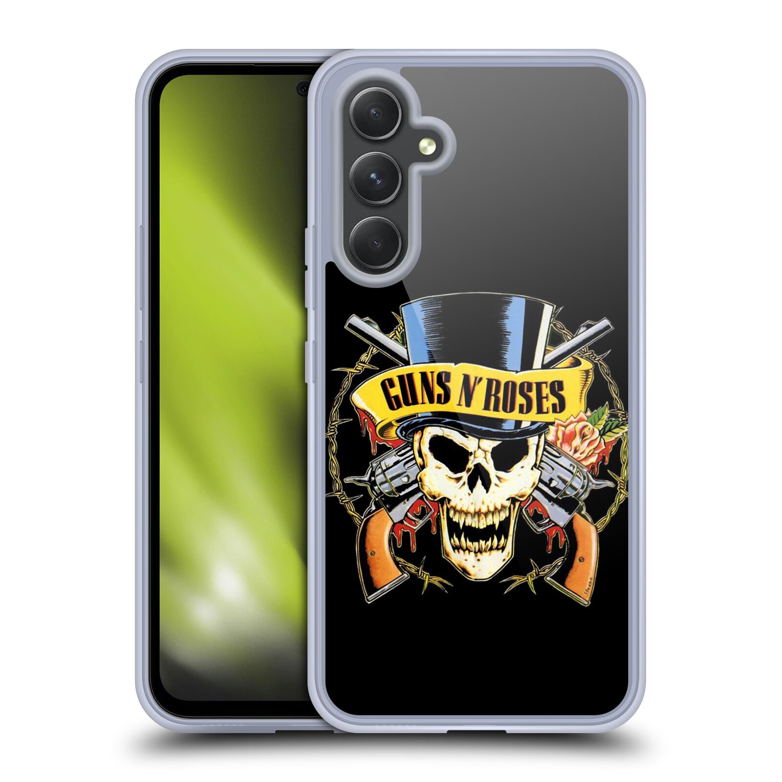 Silikonové pouzdro na mobil Samsung Galaxy A54 5G - Head Case - Guns N' Roses - Lebka (Silikonový kryt, obal, pouzdro na mobilní telefon Samsung Galaxy A54 5G s motivem Guns N' Roses - Lebka)