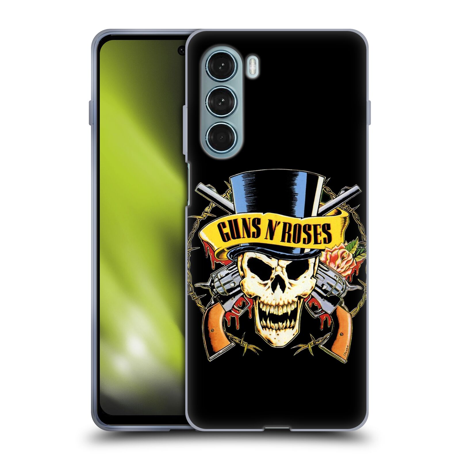 Silikonové pouzdro na mobil Motorola Moto G200 5G - Head Case - Guns N' Roses - Lebka
