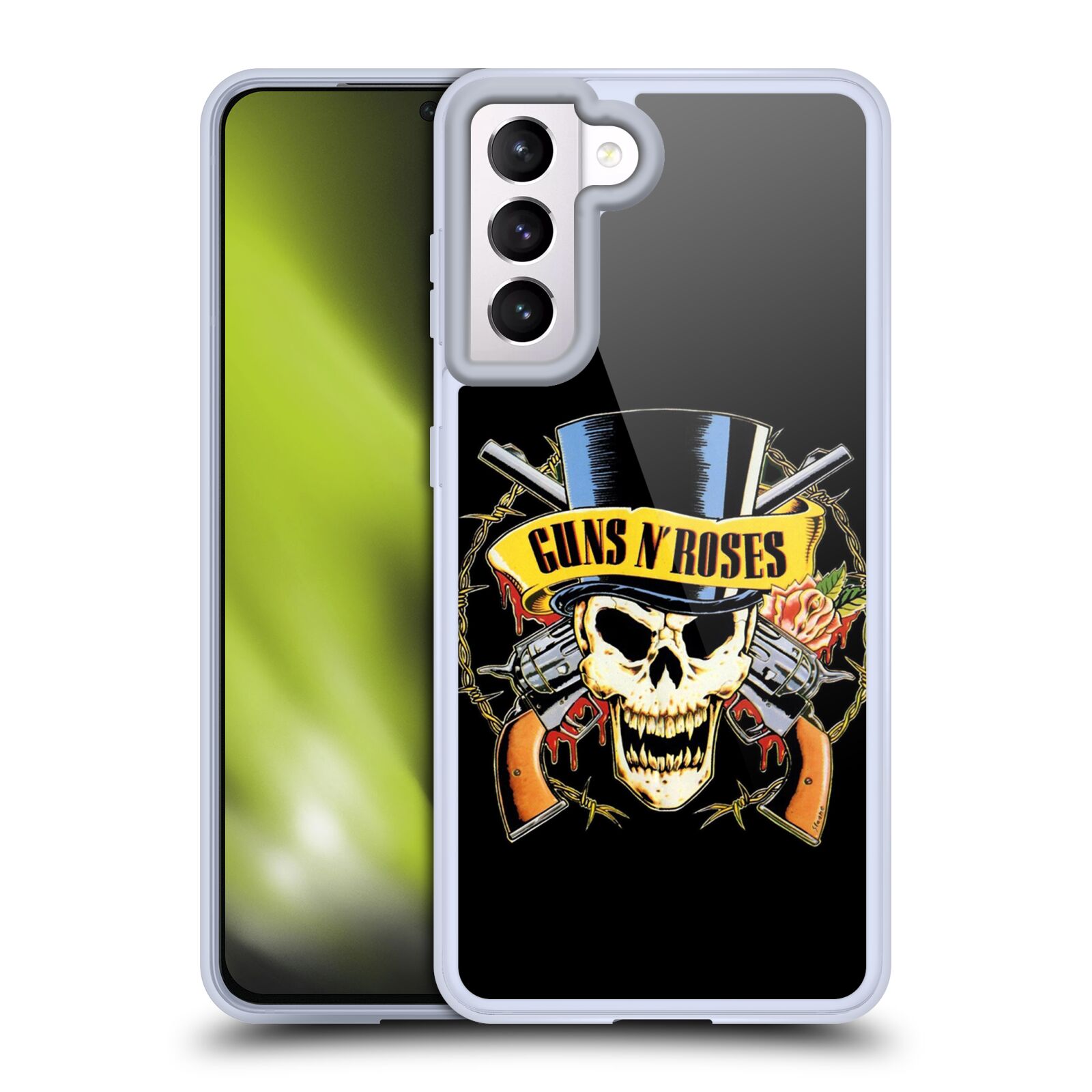Silikonové pouzdro na mobil Samsung Galaxy S21 5G - Head Case - Guns N' Roses - Lebka (Silikonový kryt, obal, pouzdro na mobilní telefon Samsung Galaxy S21 5G G991B s motivem Guns N' Roses - Lebka)