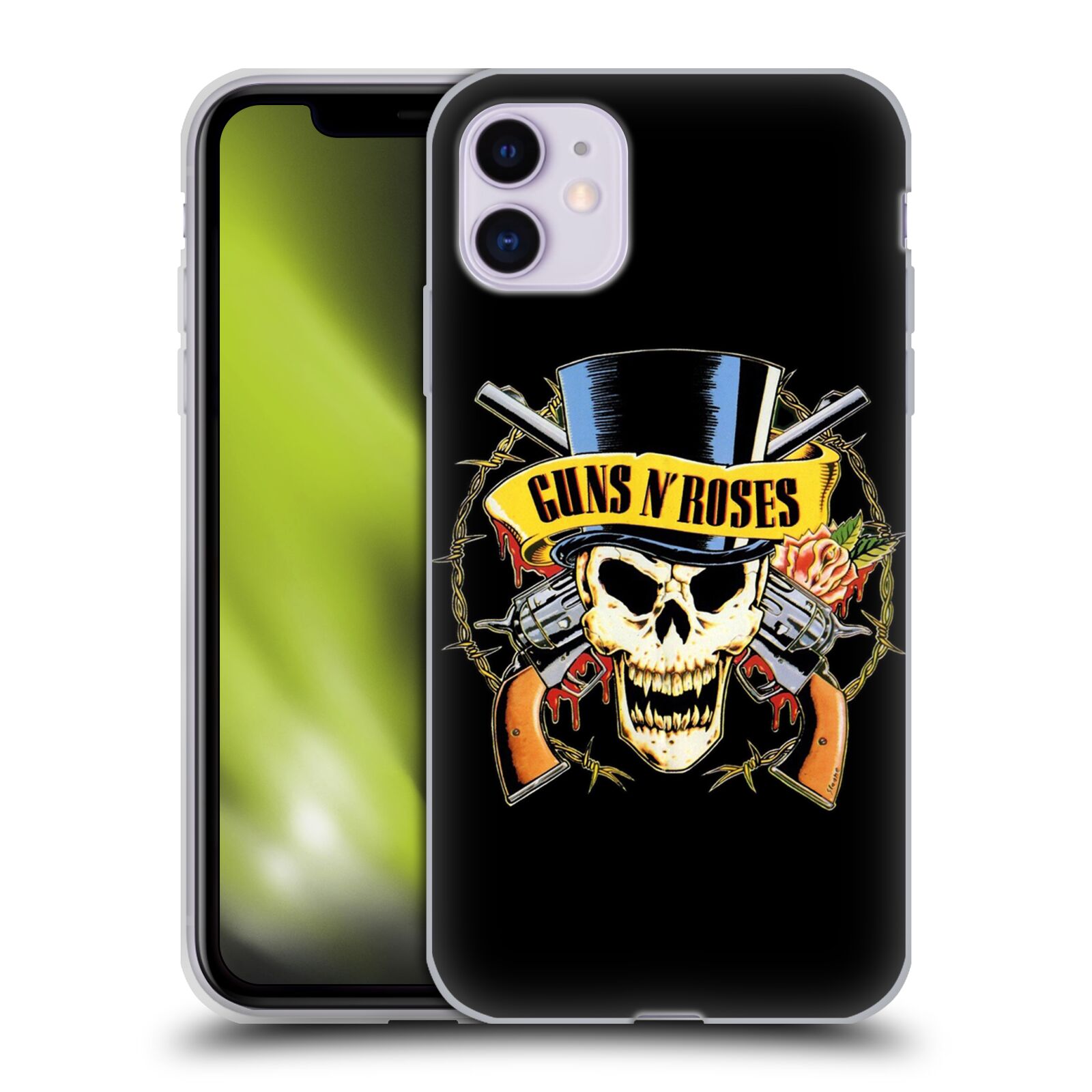 Silikonové pouzdro na mobil Apple iPhone 11 - Head Case - Guns N' Roses - Lebka - AKCE (Silikonový kryt, obal, pouzdro na mobilní telefon Apple iPhone 11 s displejem 6,1" s motivem Guns N' Roses - Lebka)