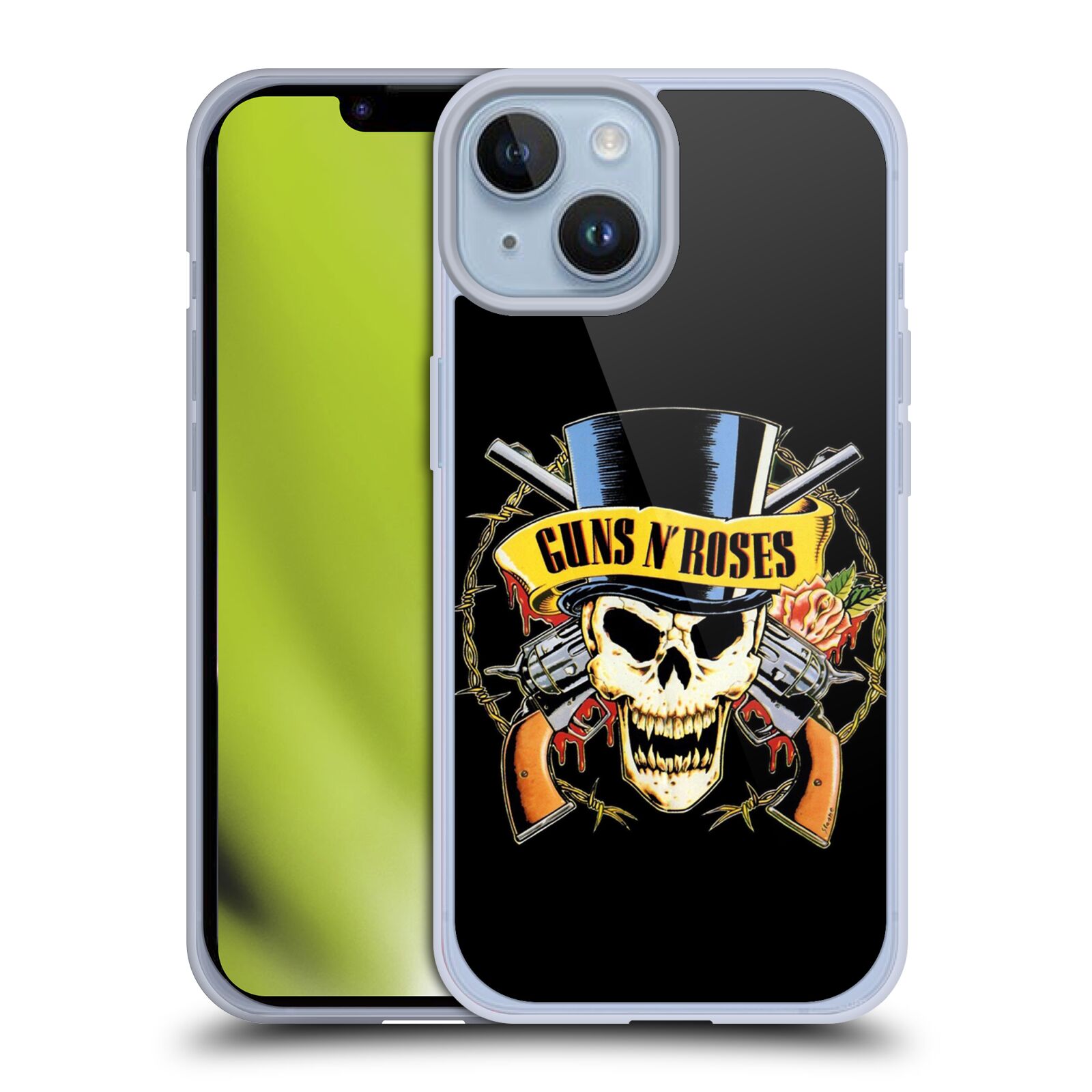 Silikonové pouzdro na mobil Apple iPhone 14 - Head Case - Guns N' Roses - Lebka