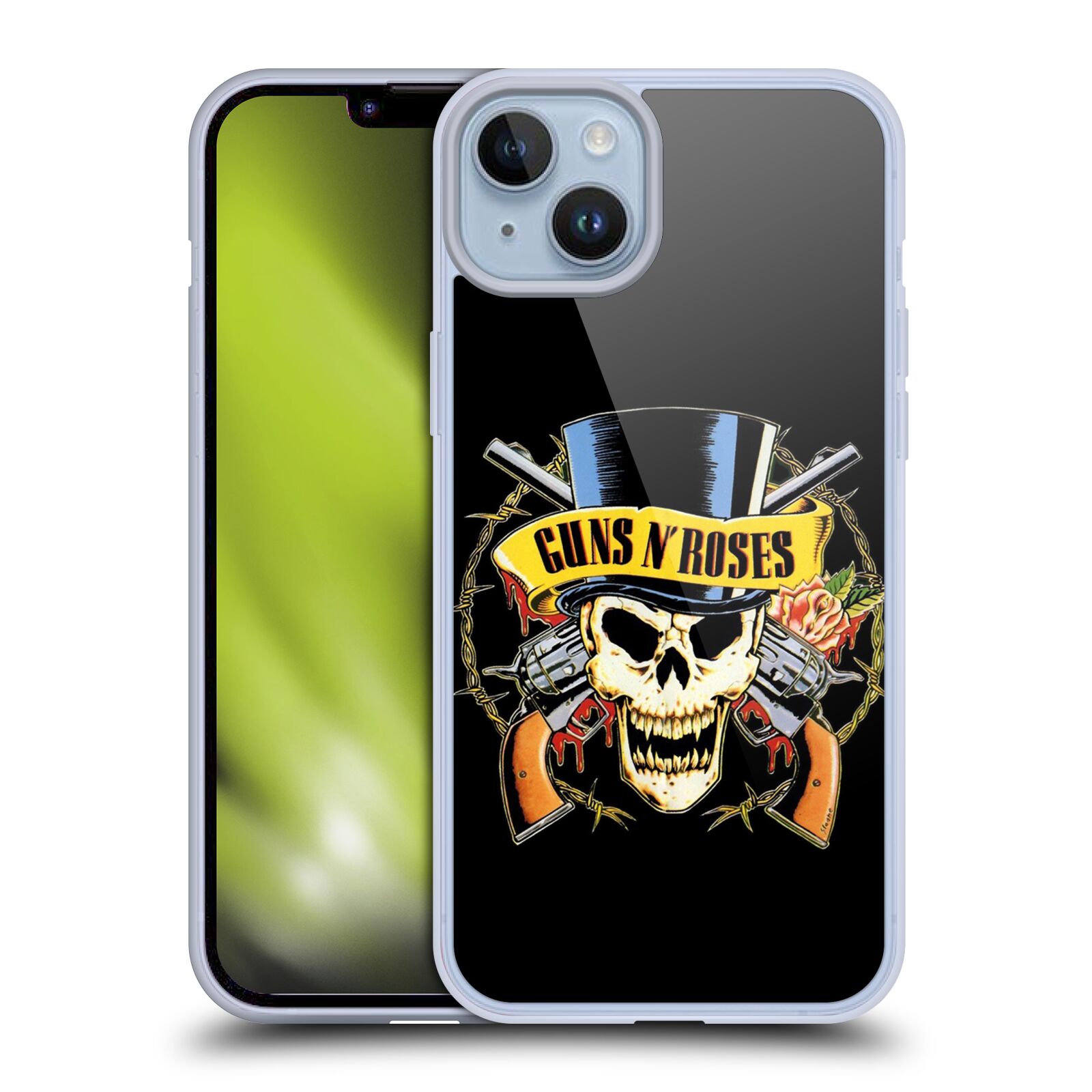 Silikonové pouzdro na mobil Apple iPhone 14 Plus - Head Case - Guns N' Roses - Lebka