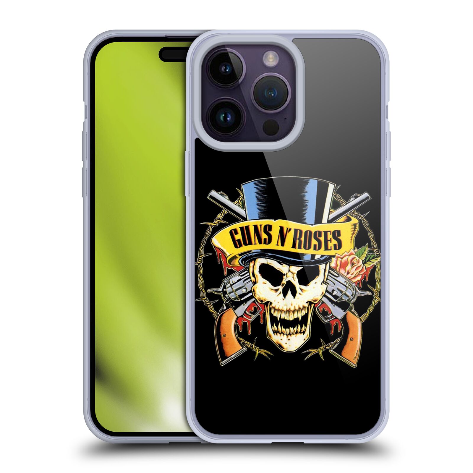 Silikonové pouzdro na mobil Apple iPhone 14 Pro Max - Head Case - Guns N' Roses - Lebka