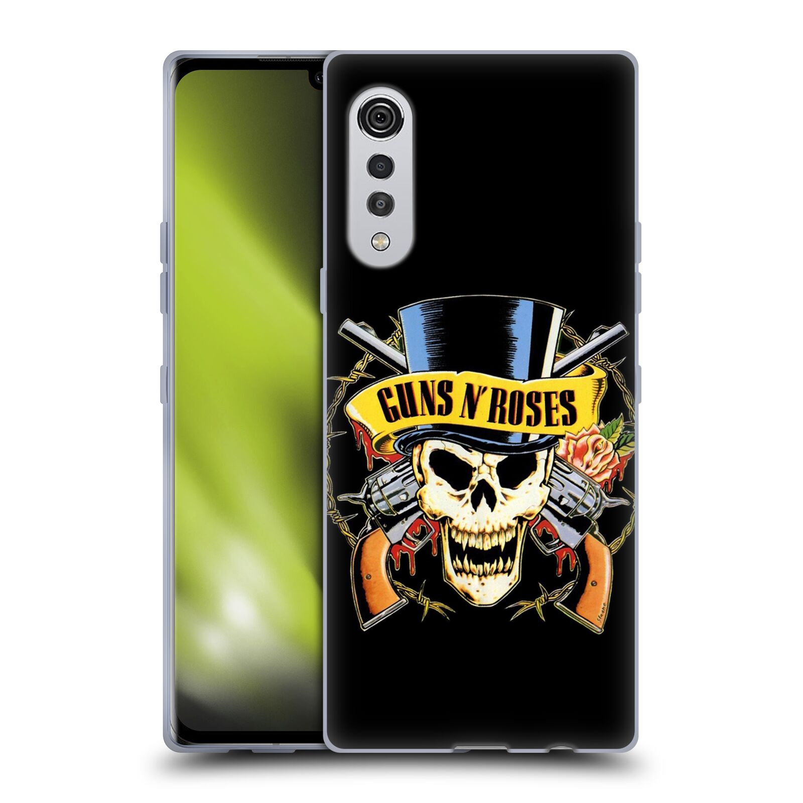 Silikonové pouzdro na mobil LG Velvet - Head Case - Guns N' Roses - Lebka