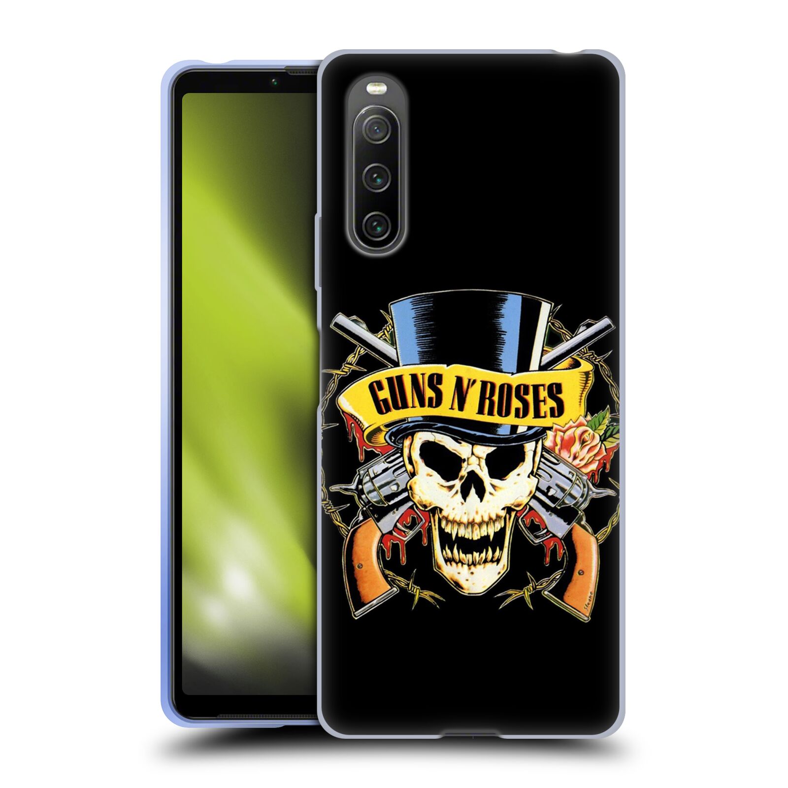 Silikonové pouzdro na mobil Sony Xperia 10 IV - Head Case - Guns N' Roses - Lebka
