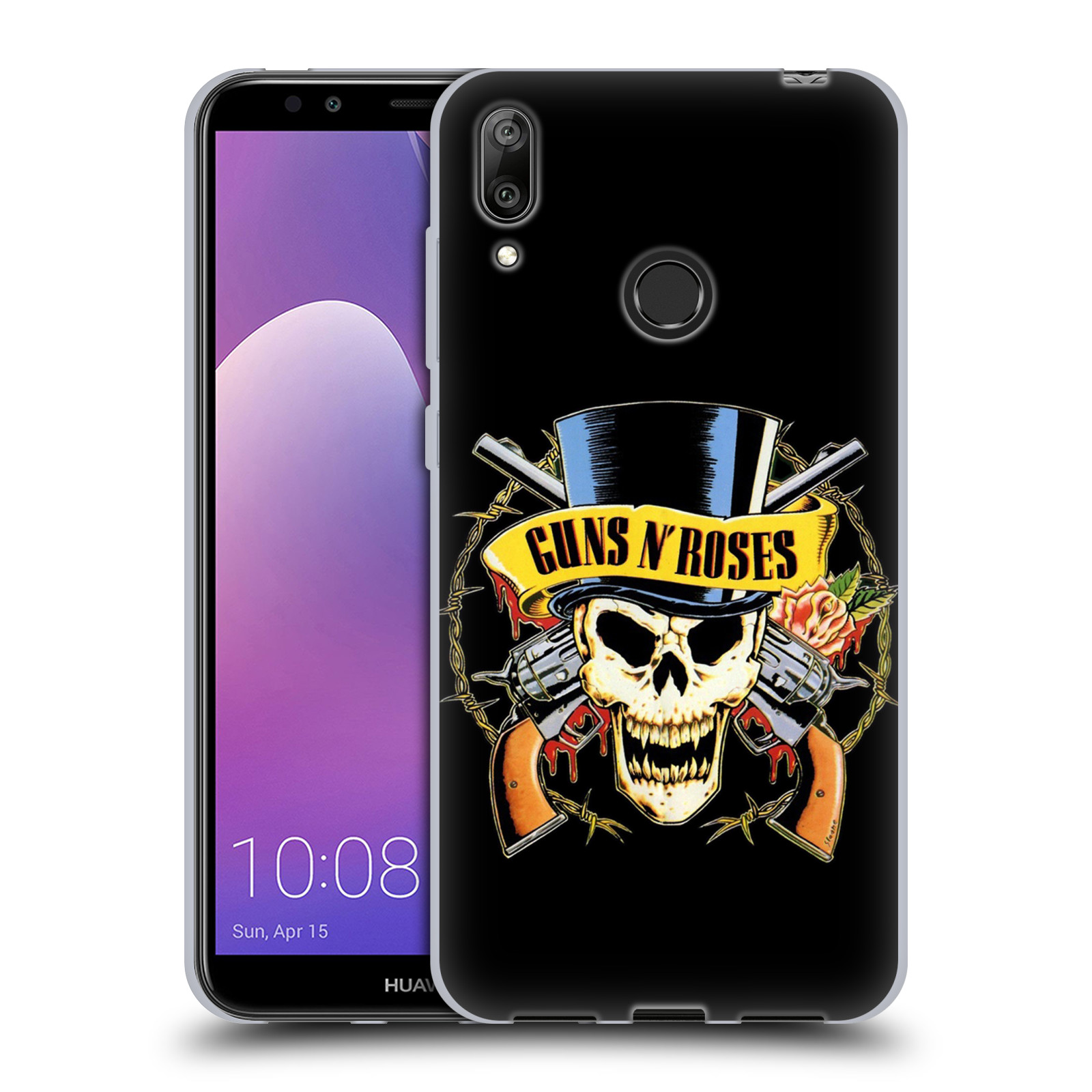 Silikonové pouzdro na mobil Huawei Y7 (2019) - Head Case - Guns N' Roses - Lebka