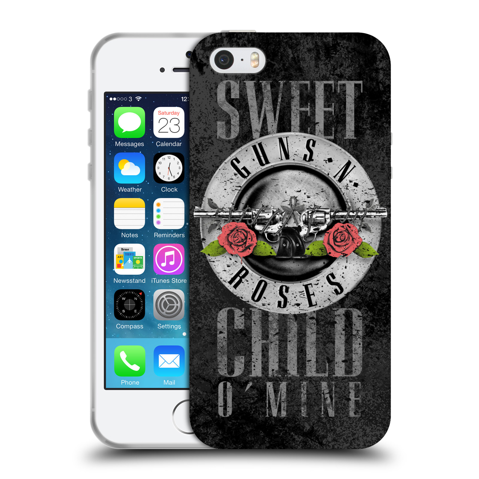 Silikonové pouzdro na mobil Apple iPhone 5, 5S, SE - Head Case - Guns N' Roses - Sweet Child (Silikonový kryt, obal, pouzdro na mobilní telefon Apple iPhone SE, 5S a 5 s motivem Guns N' Roses - Sweet Child)
